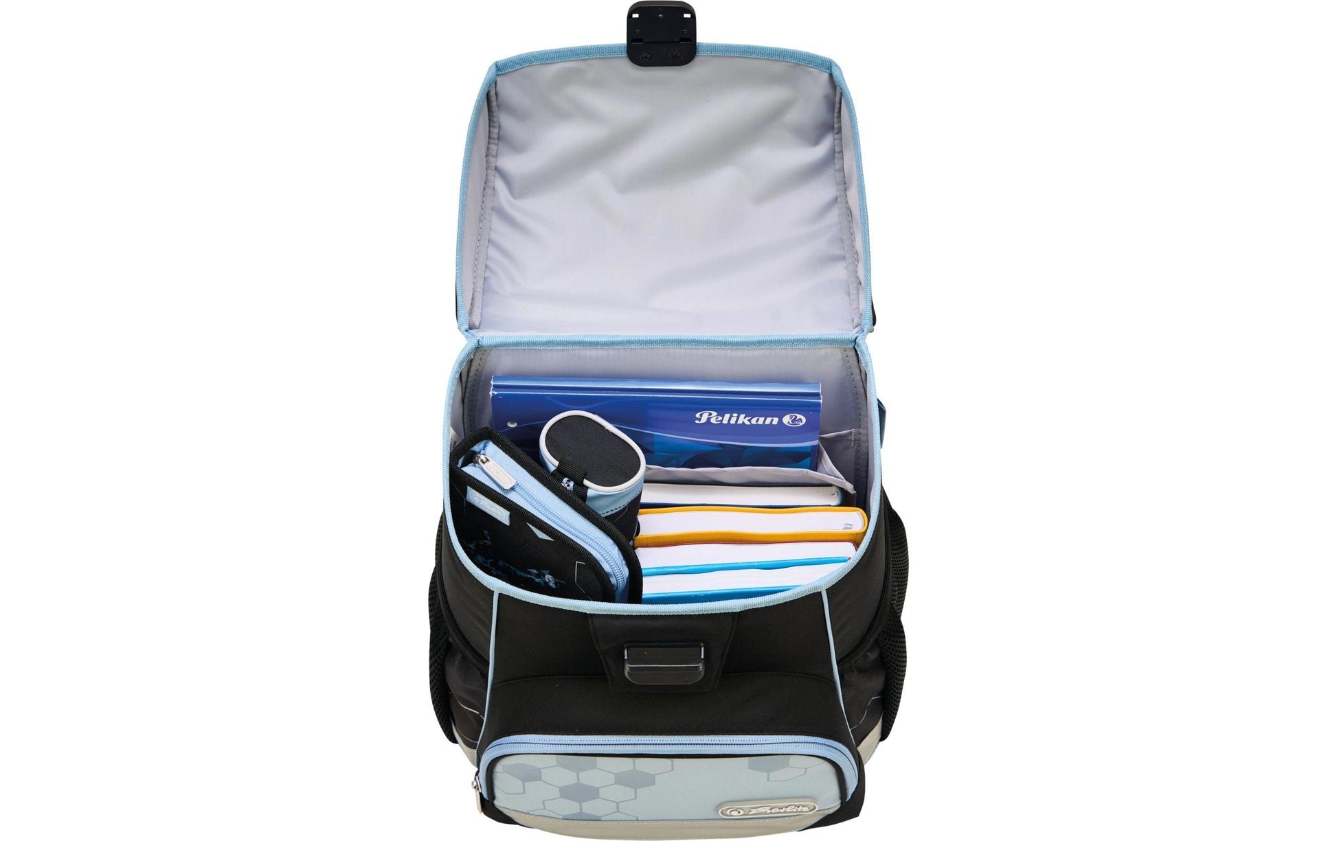 Herlitz Loop Plus – Schulrucksack-Set 4-teilig, Fussball, 17 l, 31×37×22 cm