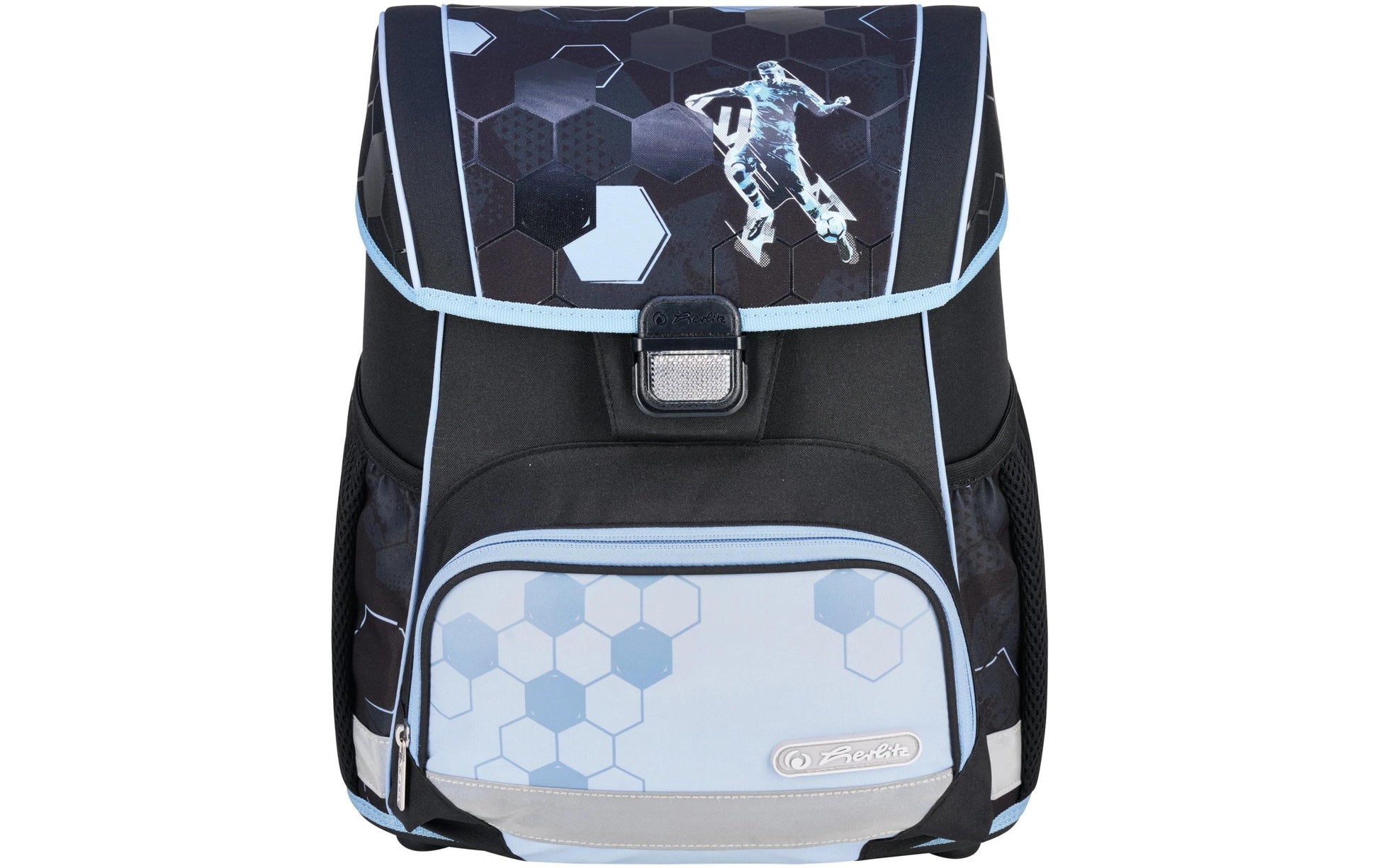 Herlitz Loop Plus – Schulrucksack-Set 4-teilig, Fussball, 17 l, 31×37×22 cm