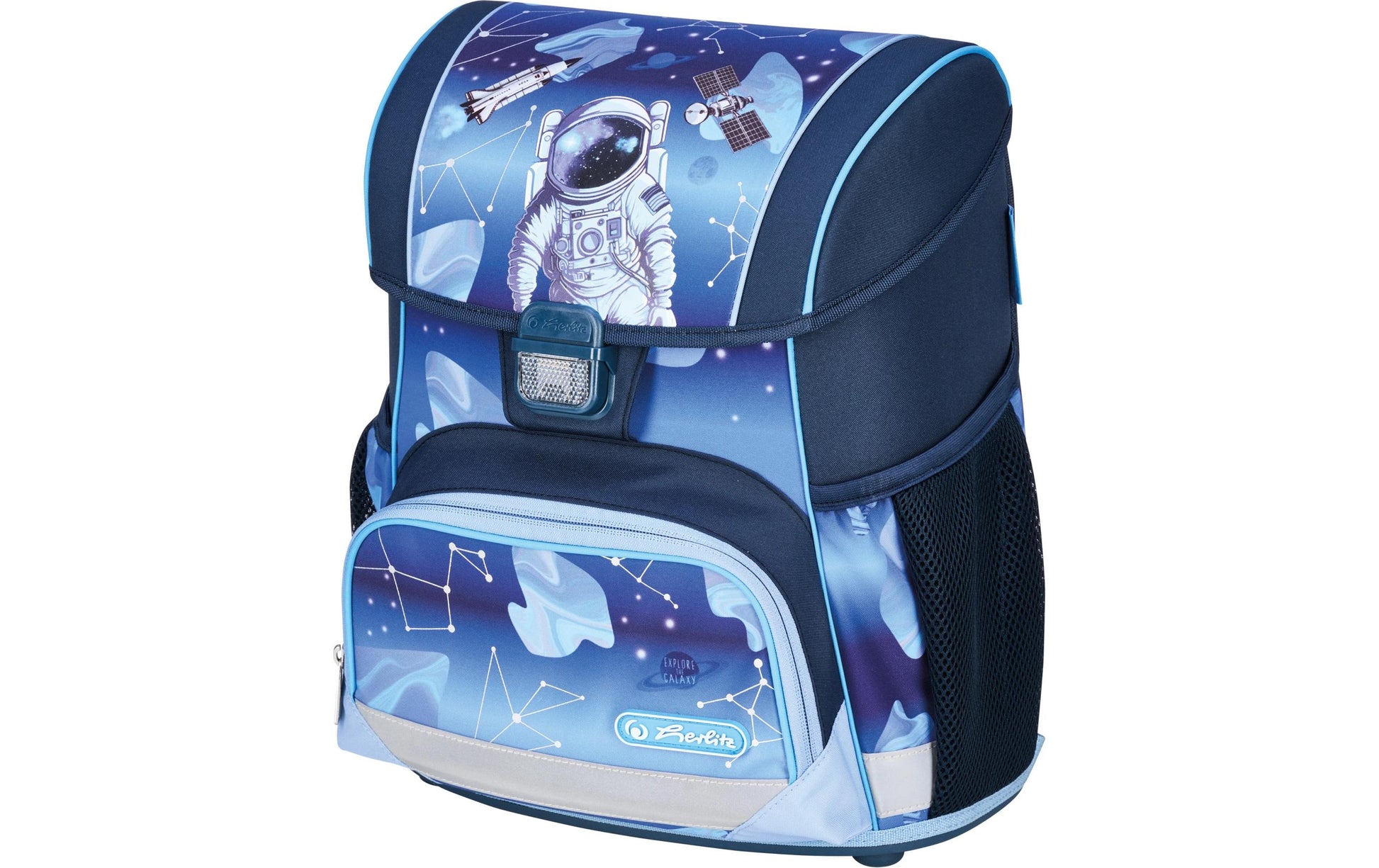 Herlitz Loop Plus Cosmic – Schulrucksack-Set 4-teilig, Astronaut, 17 l, 31×37×22 cm