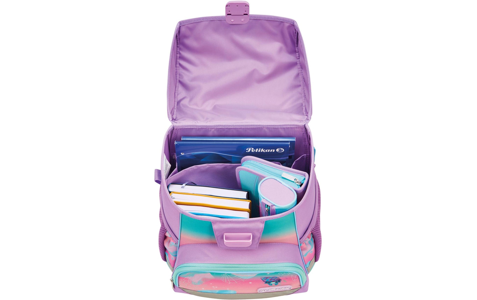 Herlitz Loop Plus – Schulrucksack-Set 4-teilig, Meerestiere, 17 l, 31×37×22 cm