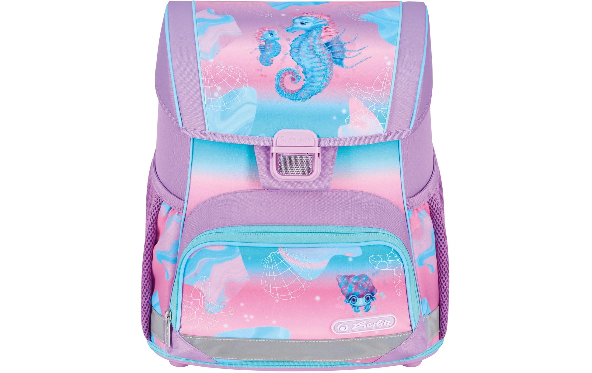 Herlitz Loop Plus – Schulrucksack-Set 4-teilig, Meerestiere, 17 l, 31×37×22 cm