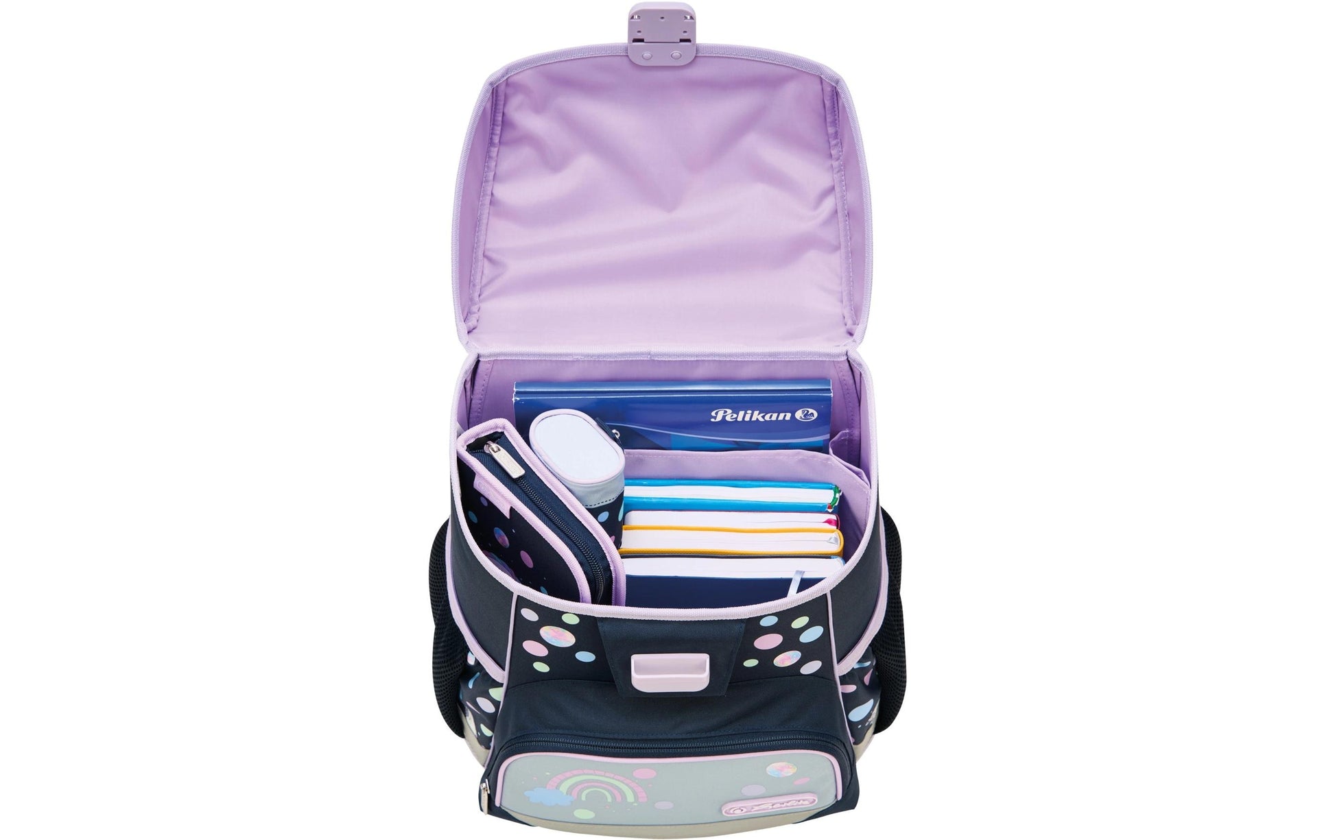 Herlitz Loop Plus – Schulrucksack-Set 4-teilig, Einhorn, 17 l, 31×37×22 cm, höhenverstellbarer Brustgurt