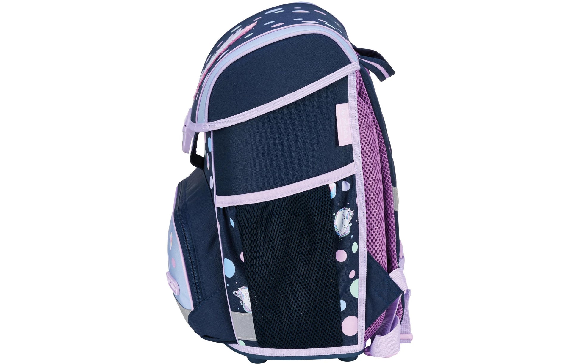 Herlitz Loop Plus – Schulrucksack-Set 4-teilig, Einhorn, 17 l, 31×37×22 cm, höhenverstellbarer Brustgurt