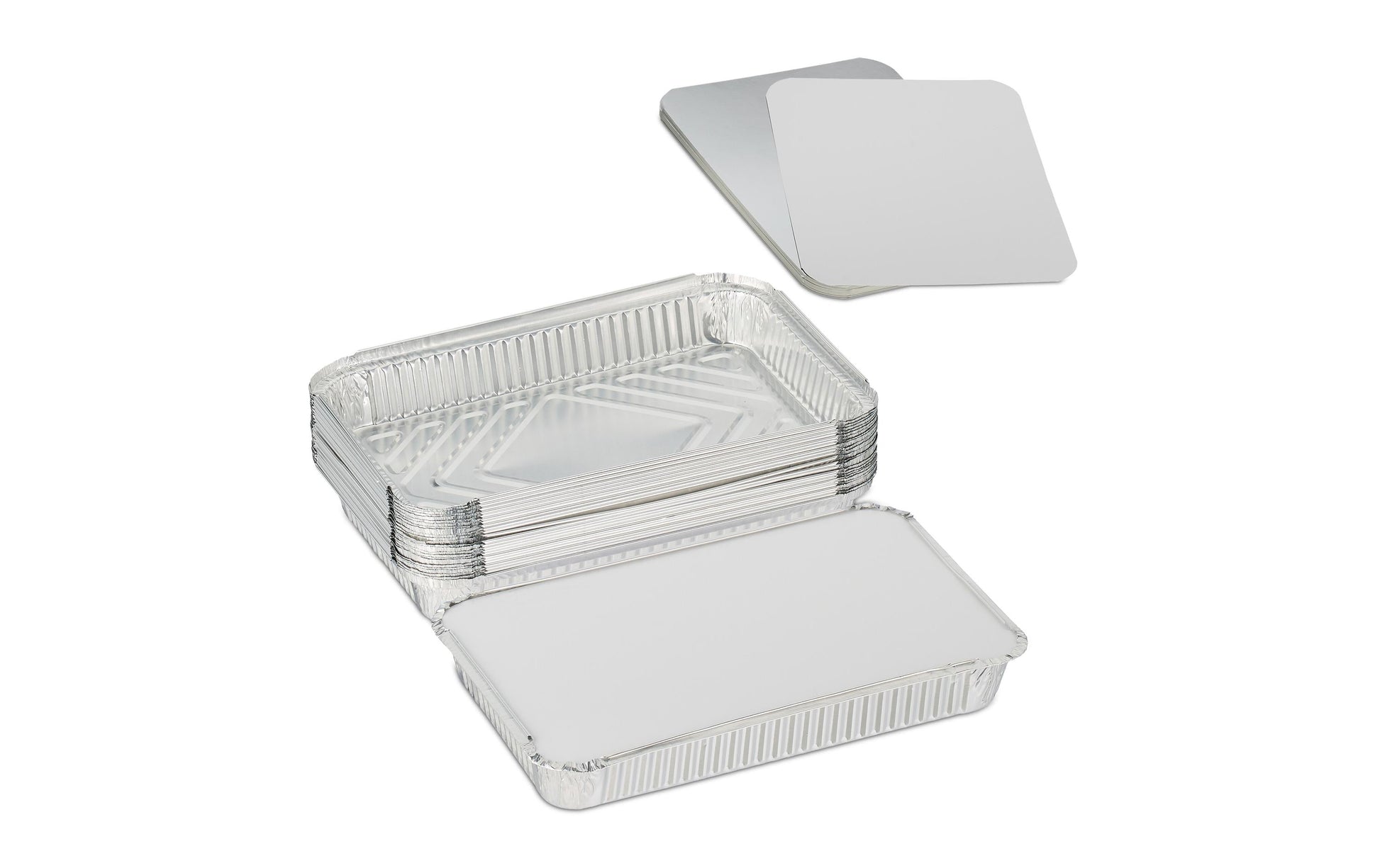 Relaxdays Take-away-Box, Aluminium – 315 × 210 × 45 mm, silber