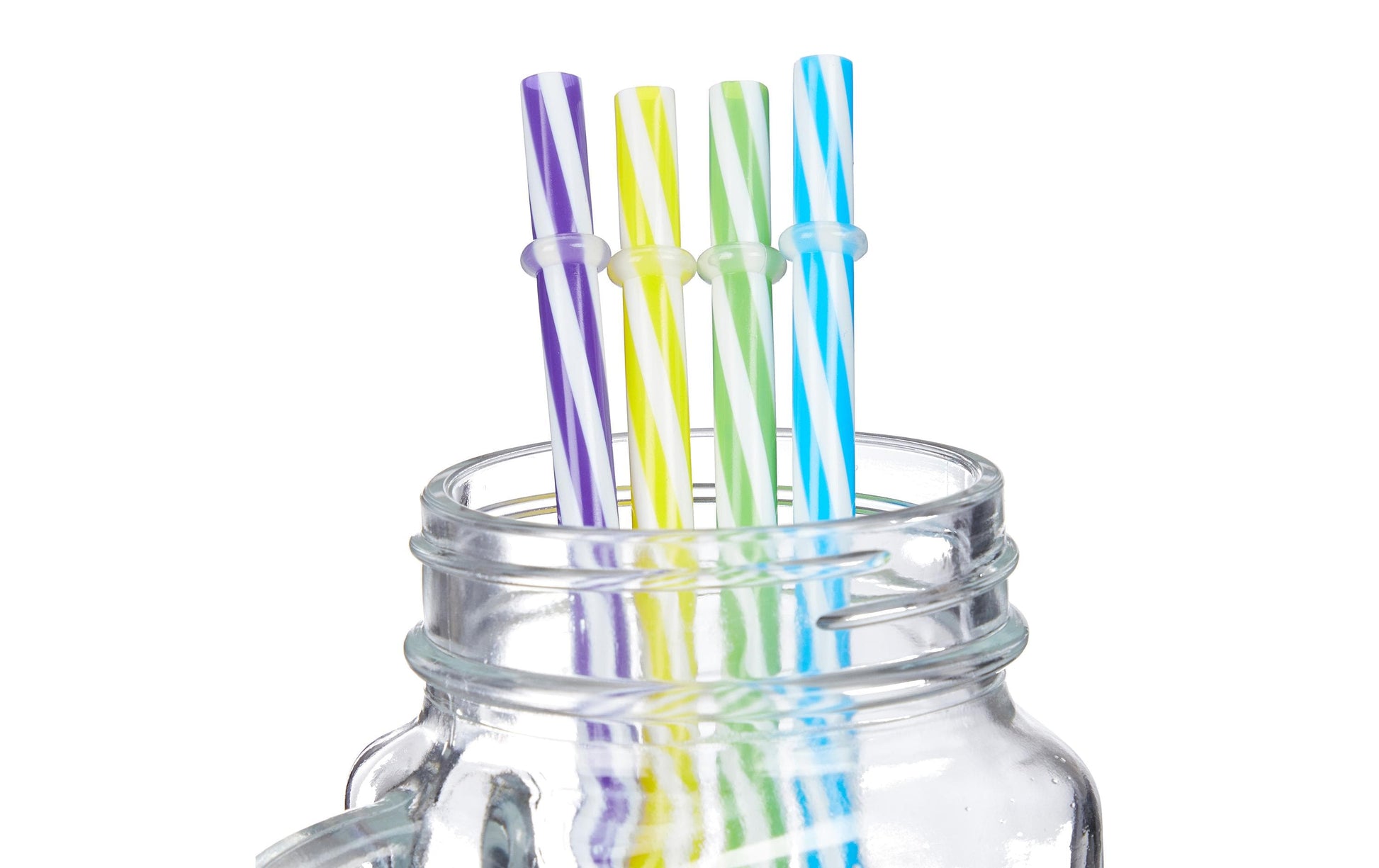 Relaxdays Trinkglas – 8er Set, 500 ml, 11,0 × 8,0 × 13,5 cm, Glas, Mehrfarbig, mit Strohhalm
