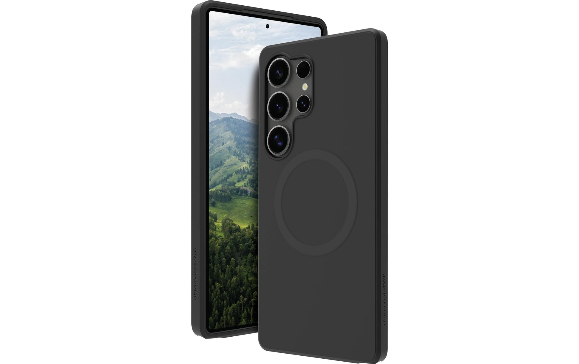 dbramante1928 Greenland Pro Qi2 Backcover – für Samsung Galaxy S25 Ultra, Schwarz, bis 1,2 m sturzsicher