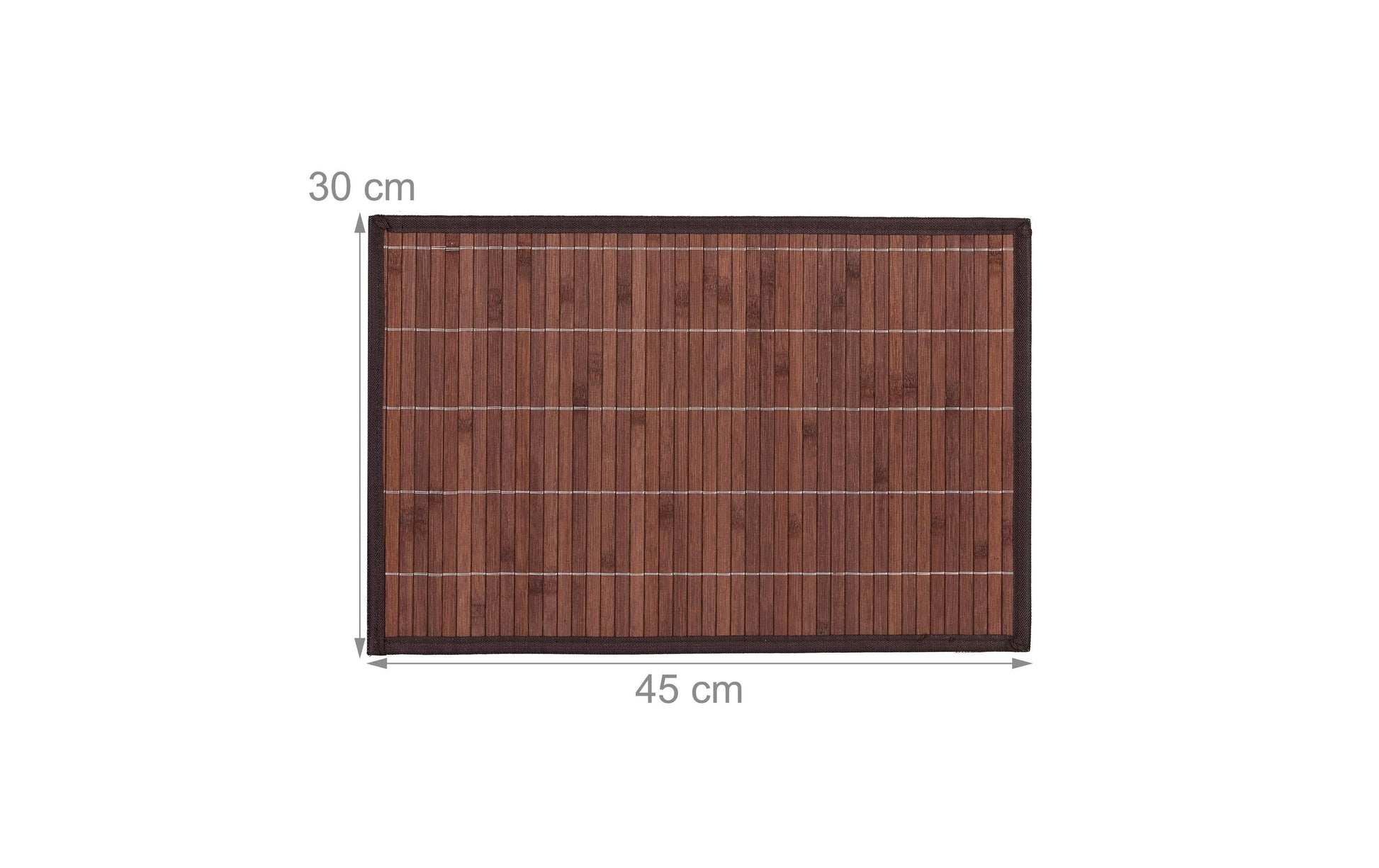 Relaxdays Tischset – Bambus/Polyester, Schwarz, 45 × 30 cm – 4er-Set