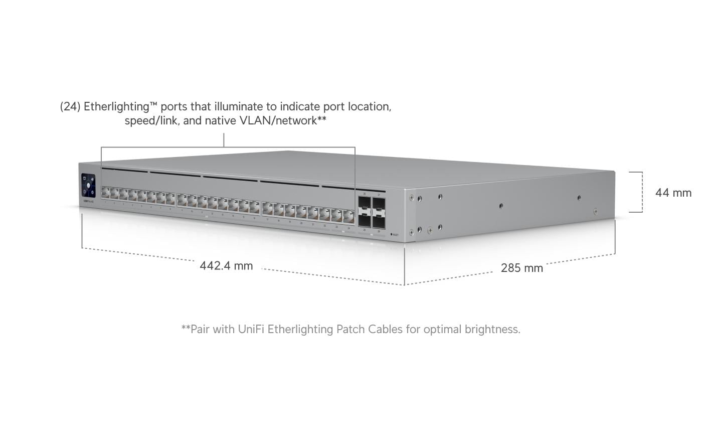 Ubiquiti UniFi Pro HD 24 – Managed Switch – 22×2.5G, 4×SFP+, L2/L3, 1U