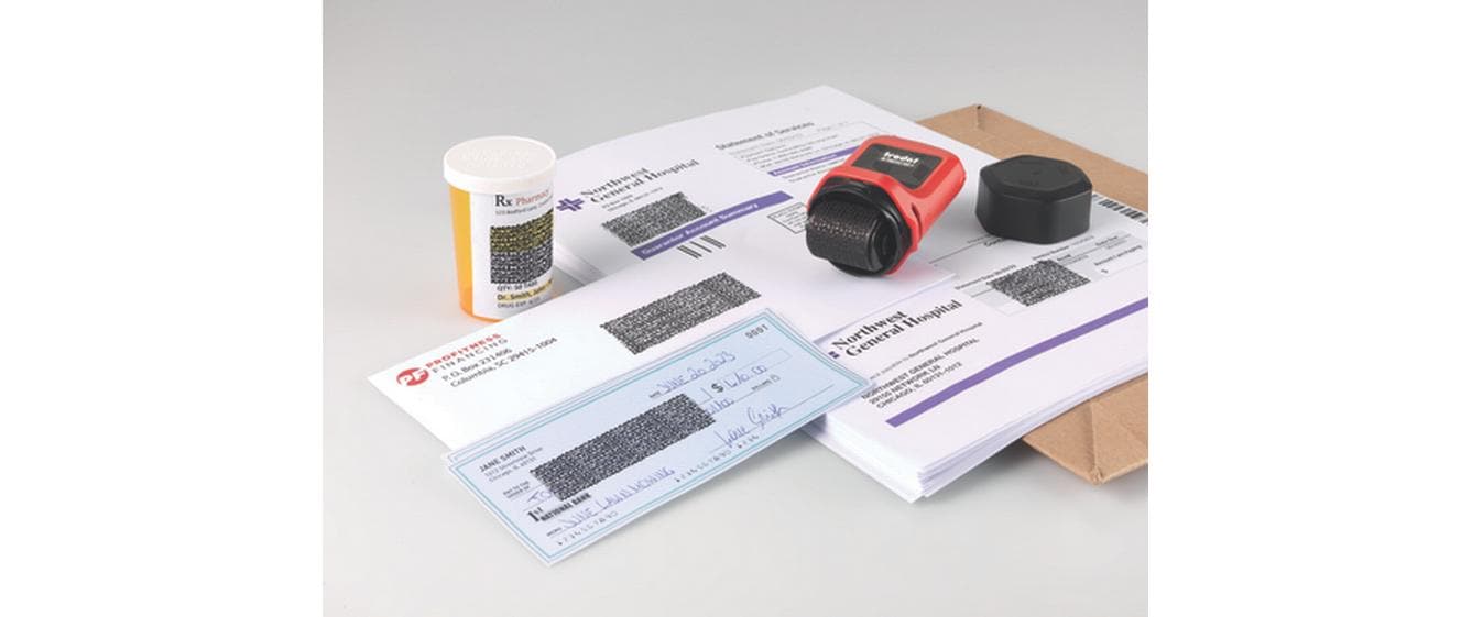 Trodat ID Protector – Tintenrollstempel (Datenmaskierer)