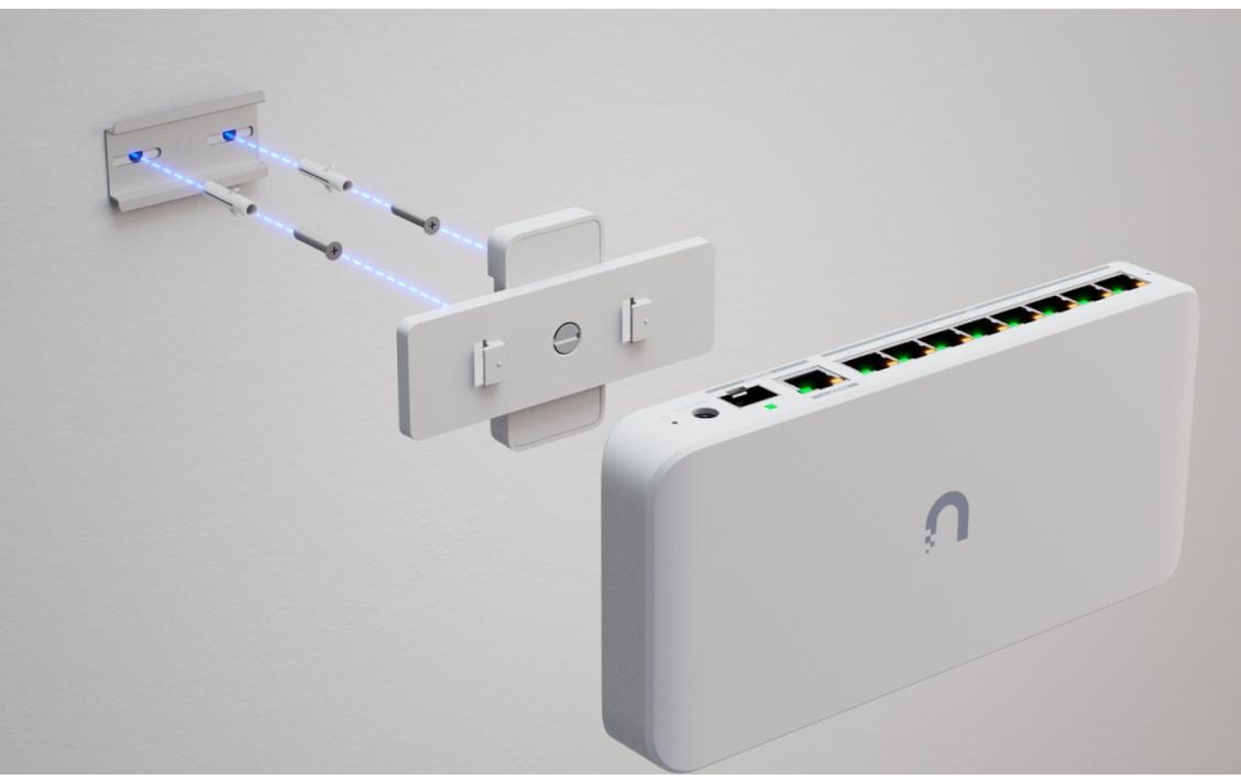 Ubiquiti UACC-Switch-DIN – Montagehalterung – für USW-Ultra (42W), USW-Flex-2.5G-8, USW-Ultra-60W (52W) und andere