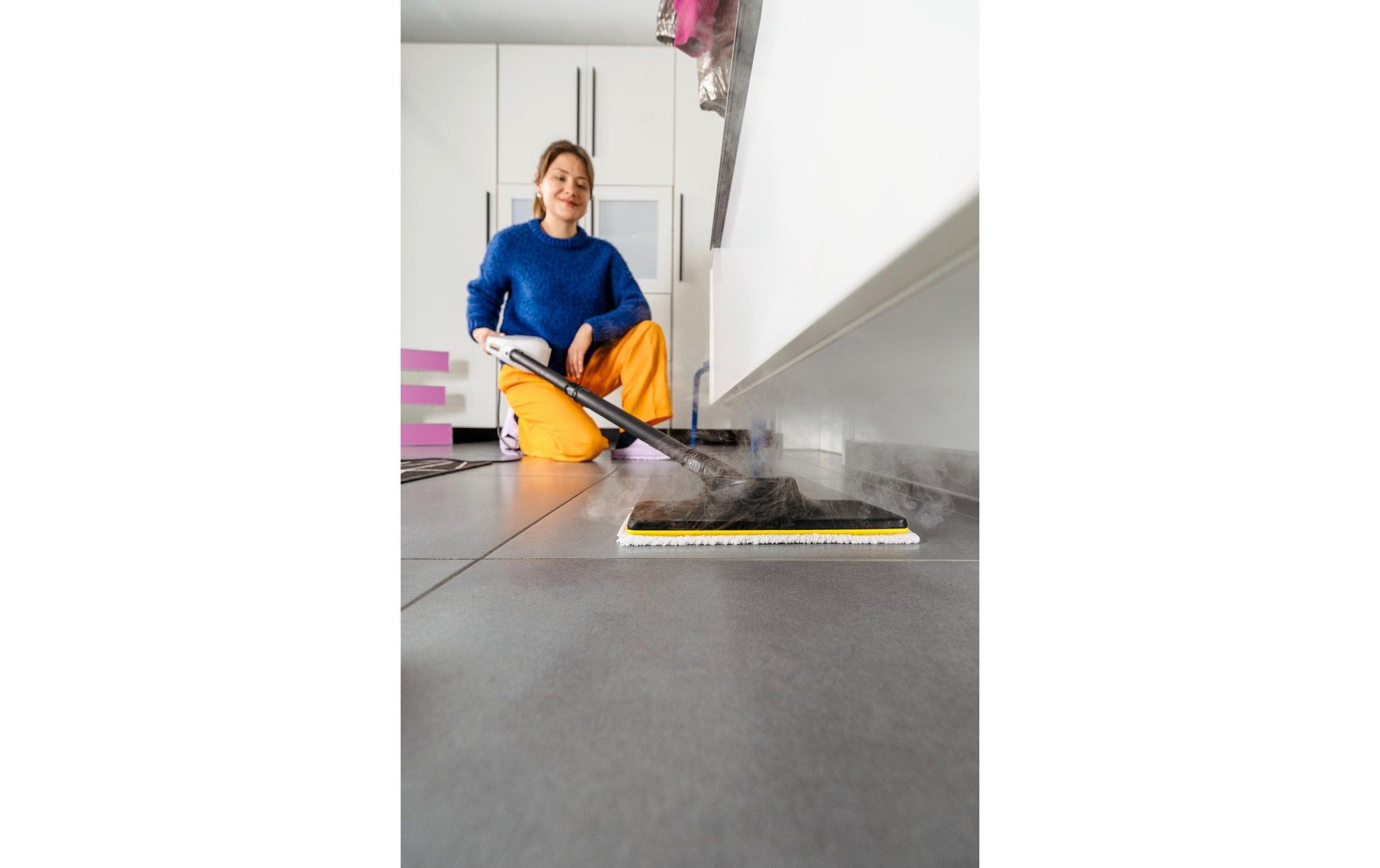 Kärcher SC1 – Bodendüsen-Set, Schwarz, Weiss, Gelb – für SC 1 Multi, SC 1 Multi & Up, SC 1 Multi Comfort