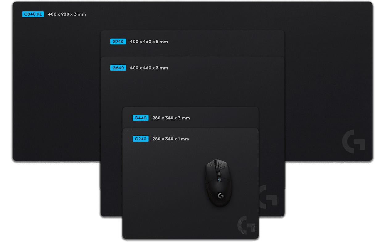 Logitech G Mausmatte G240 – 340 × 280 mm – Kunststoff, rutschfest