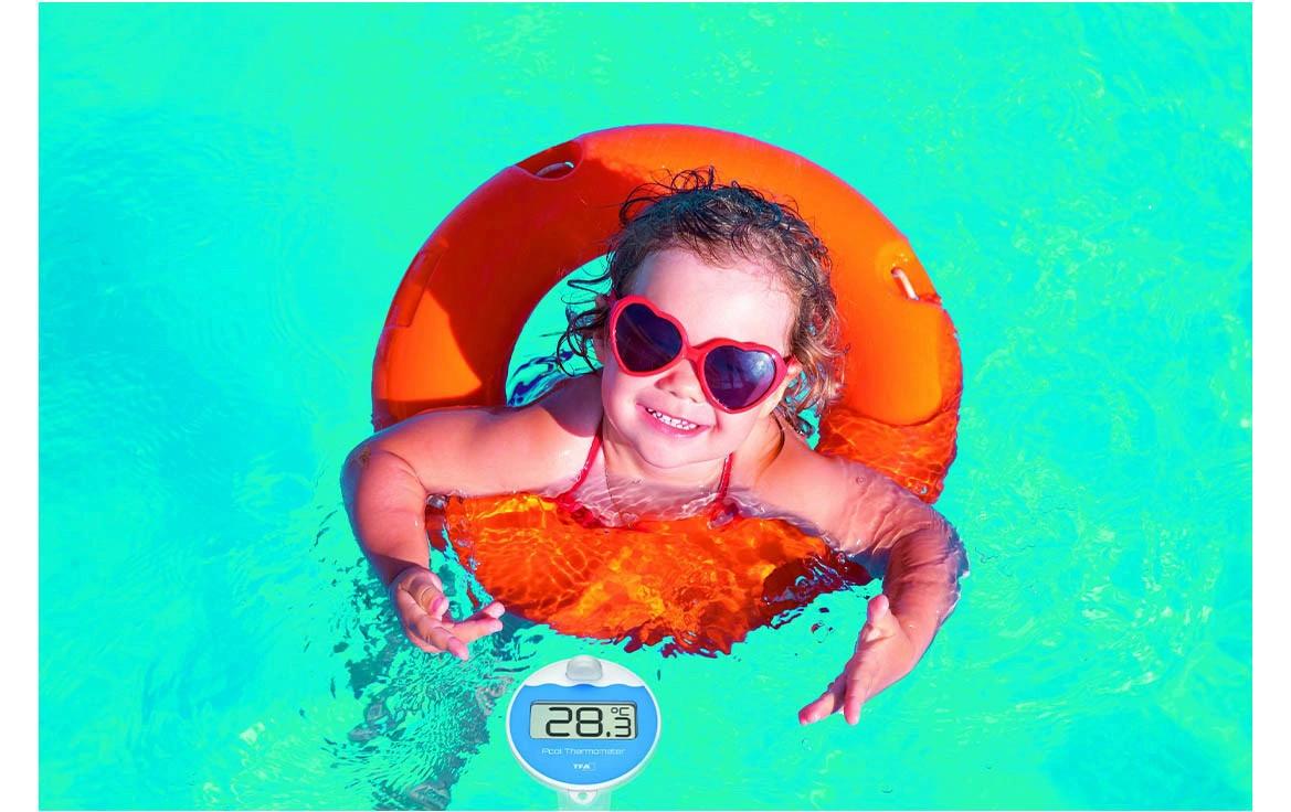 TFA-Dostmann TFA Dostmann MARBELLA – Funk-Poolthermometer, Reichweite 100 m – Schwarz