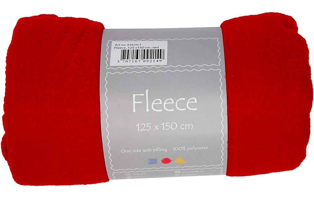 Creativ Company Dekostoff, Fleece (Polyester), Rot, 150 × 125 cm, 200 g, 1 Stk.