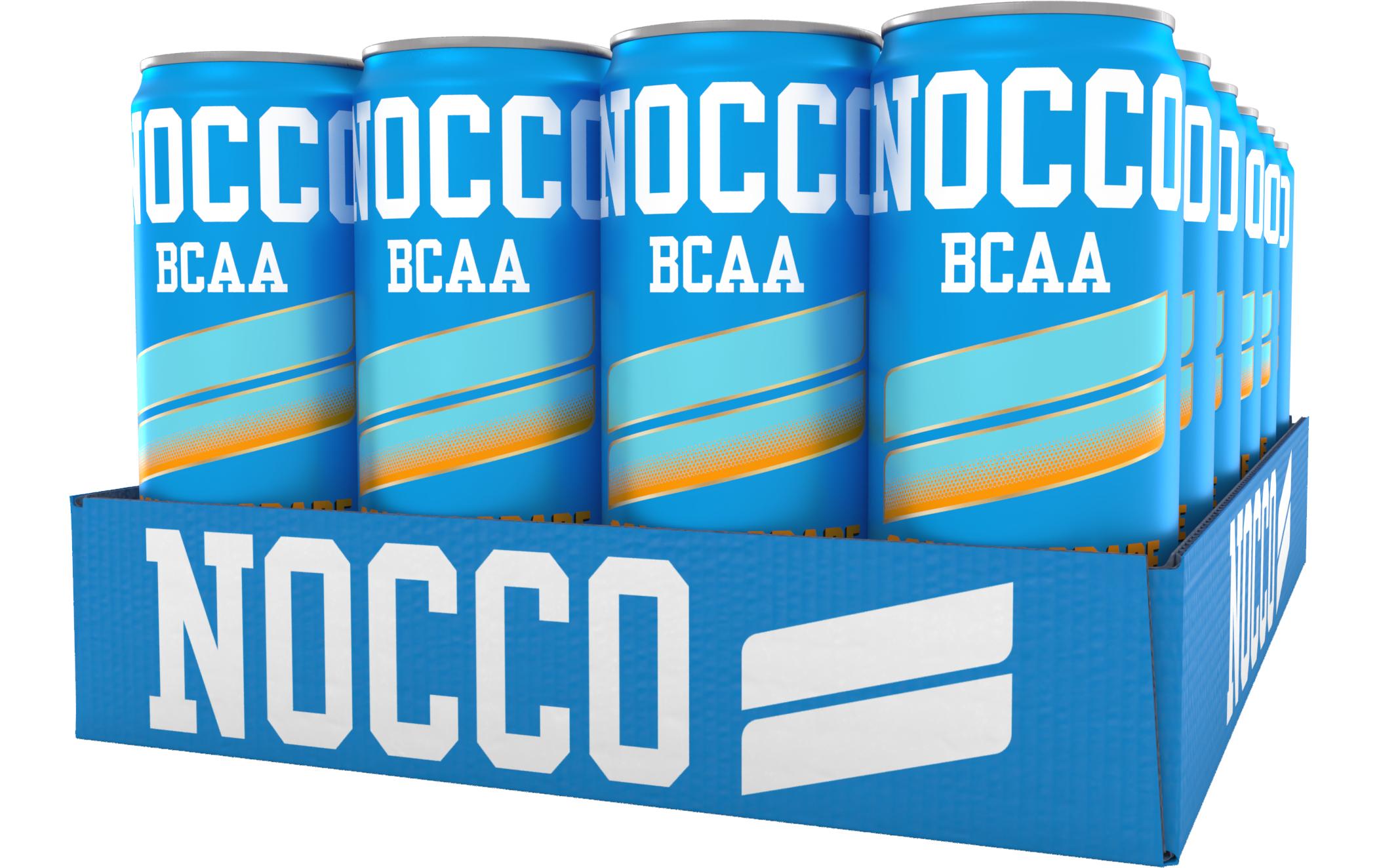 NOCCO Energiegetränk BCAA Grapefruit zuckerfrei mit Koffein – 24 × 3,3 dl