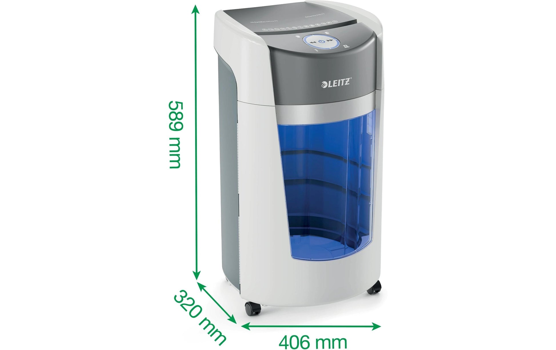 Leitz bürogeräte Leitz IQ OptiMax Office – Aktenvernichter, DIN P-5, Mikroschnitt 2 × 15 mm, 10 Blatt, 35 l, mit Autofeed