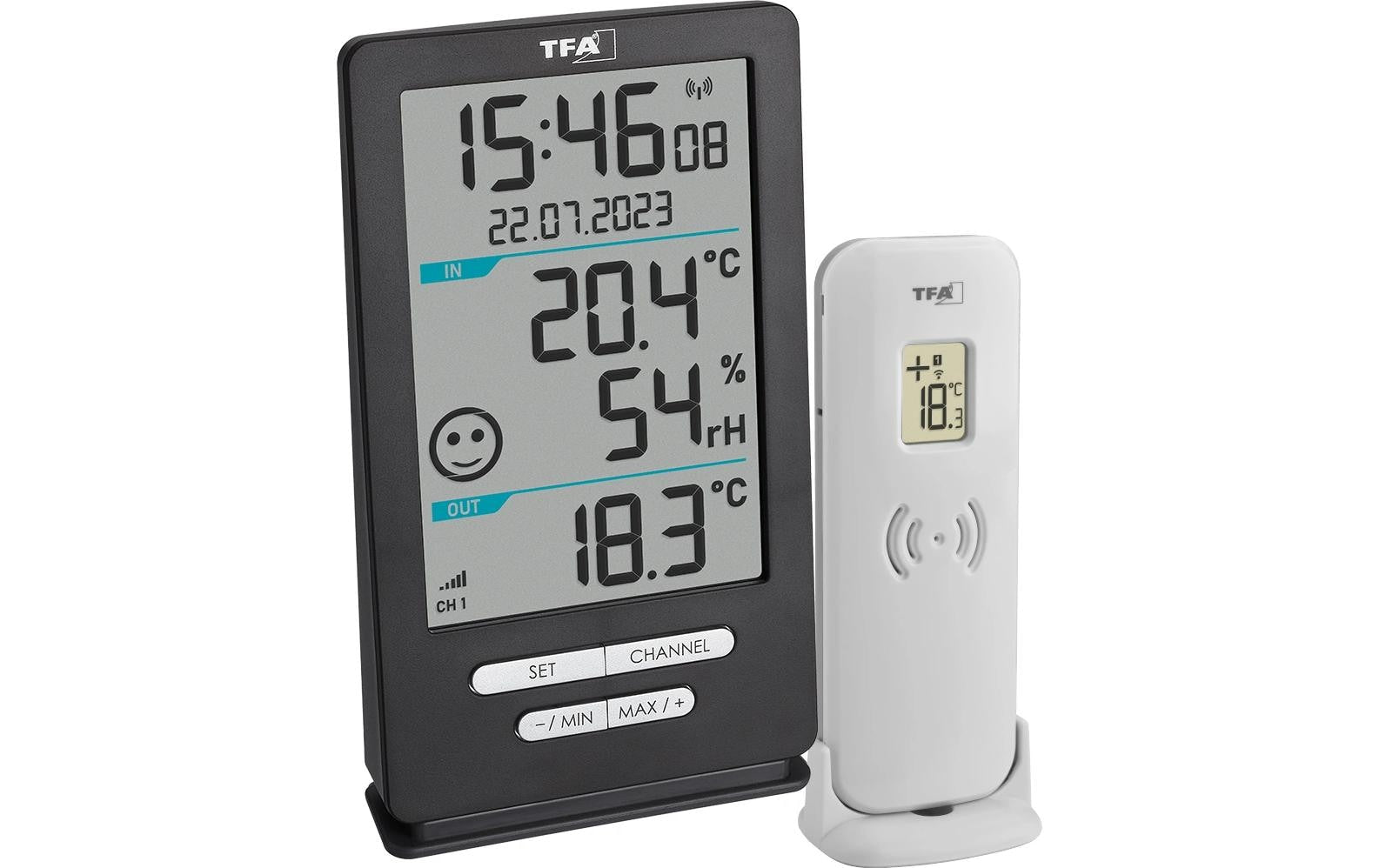 TFA-Dostmann XENA HOME Temperatur-/Feuchtesensor – Kabellos, −40–50 °C, Innen/Aussen