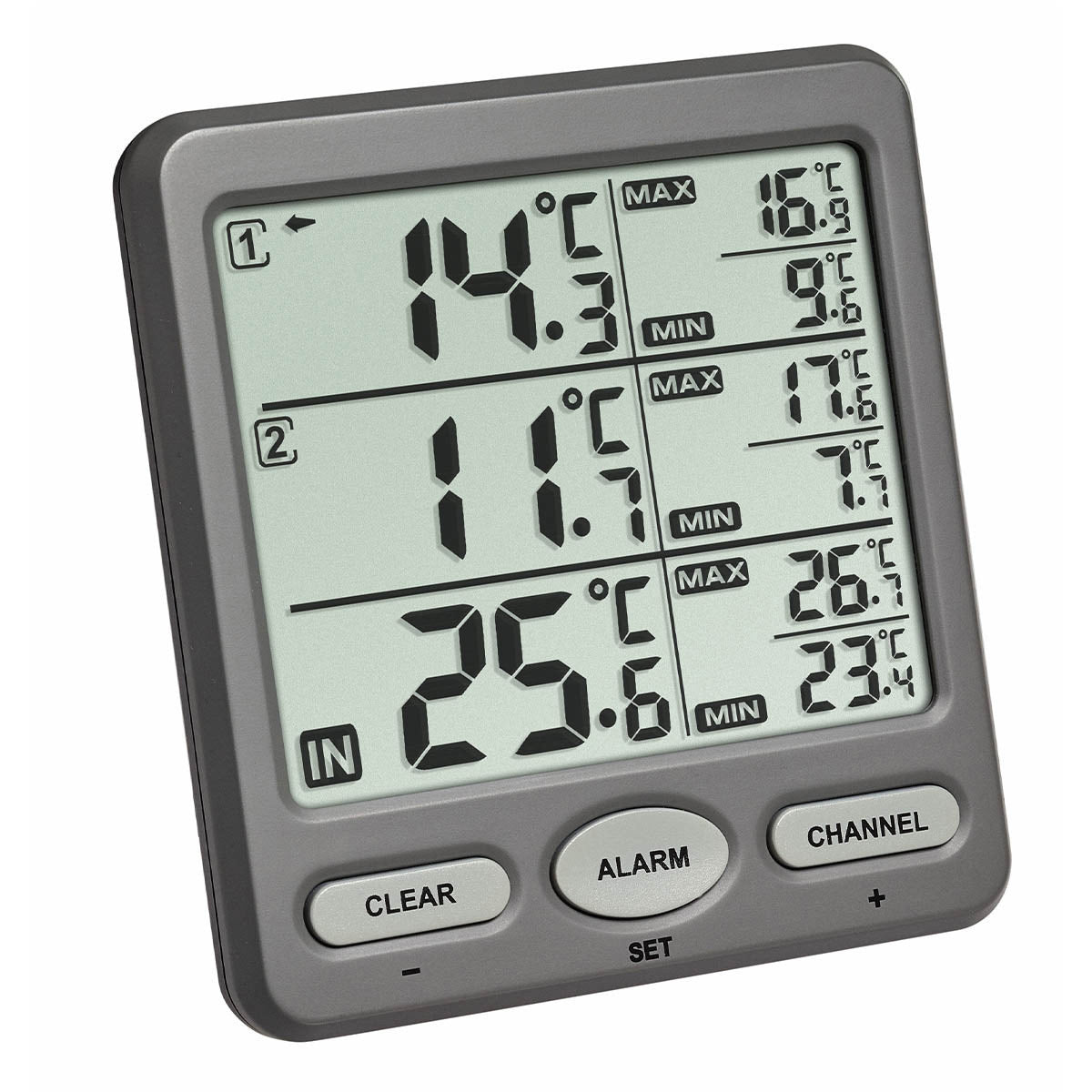 TFA-Dostmann TFA Dostmann TRIO Temperatursensor – Kabellos, −40–60 °C, Innen/Aussen