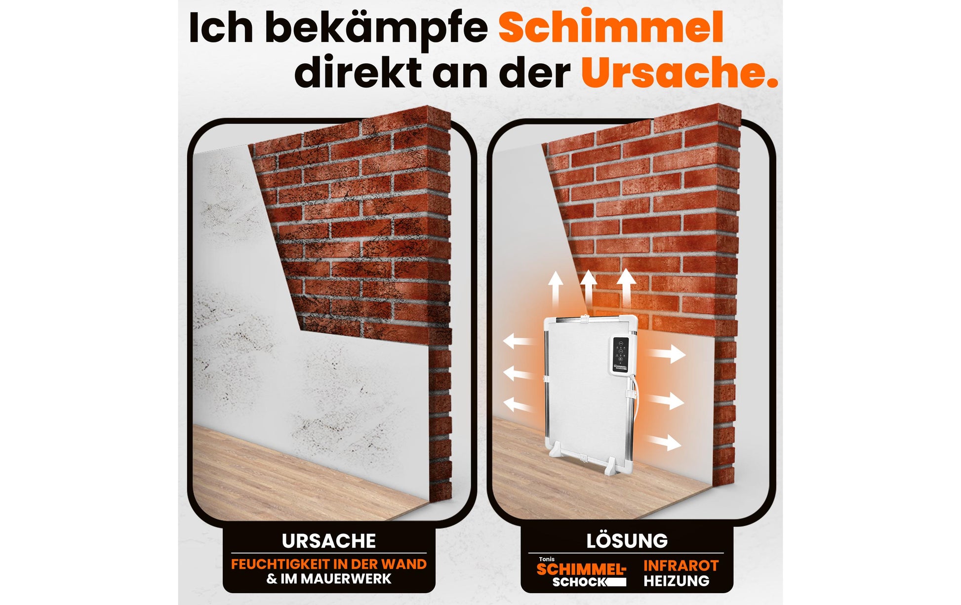 Tonis schimmelschock Infrarot-Heizer – 75 W, freistehend