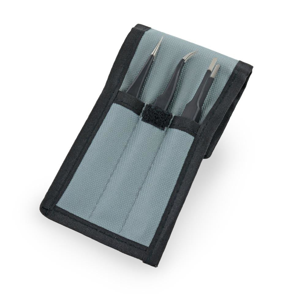 iFixit IF145-060 Präzisionspinzetten-Set – 3-teilig, ESD-geschützt – für Elektronik