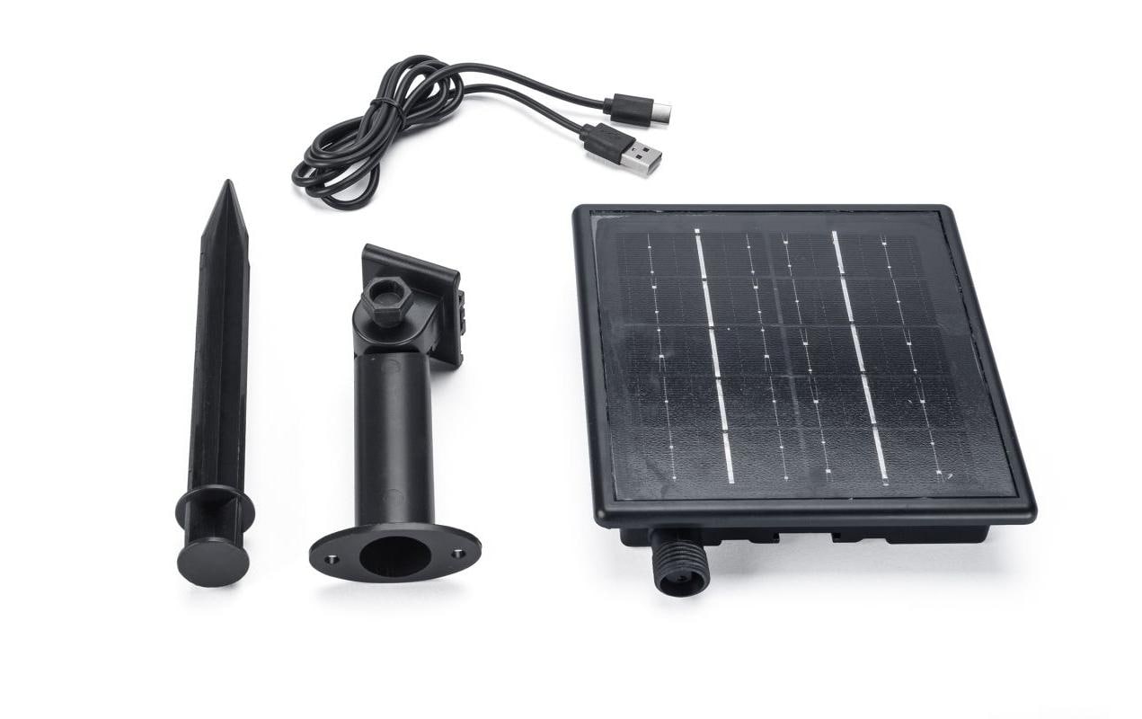 STT Lichterkette SOL-150-01 – 5 m – Warmweiss – 12 W – IP55 – Solarbetrieb – dimmbar – Schwarz – Kunststoff