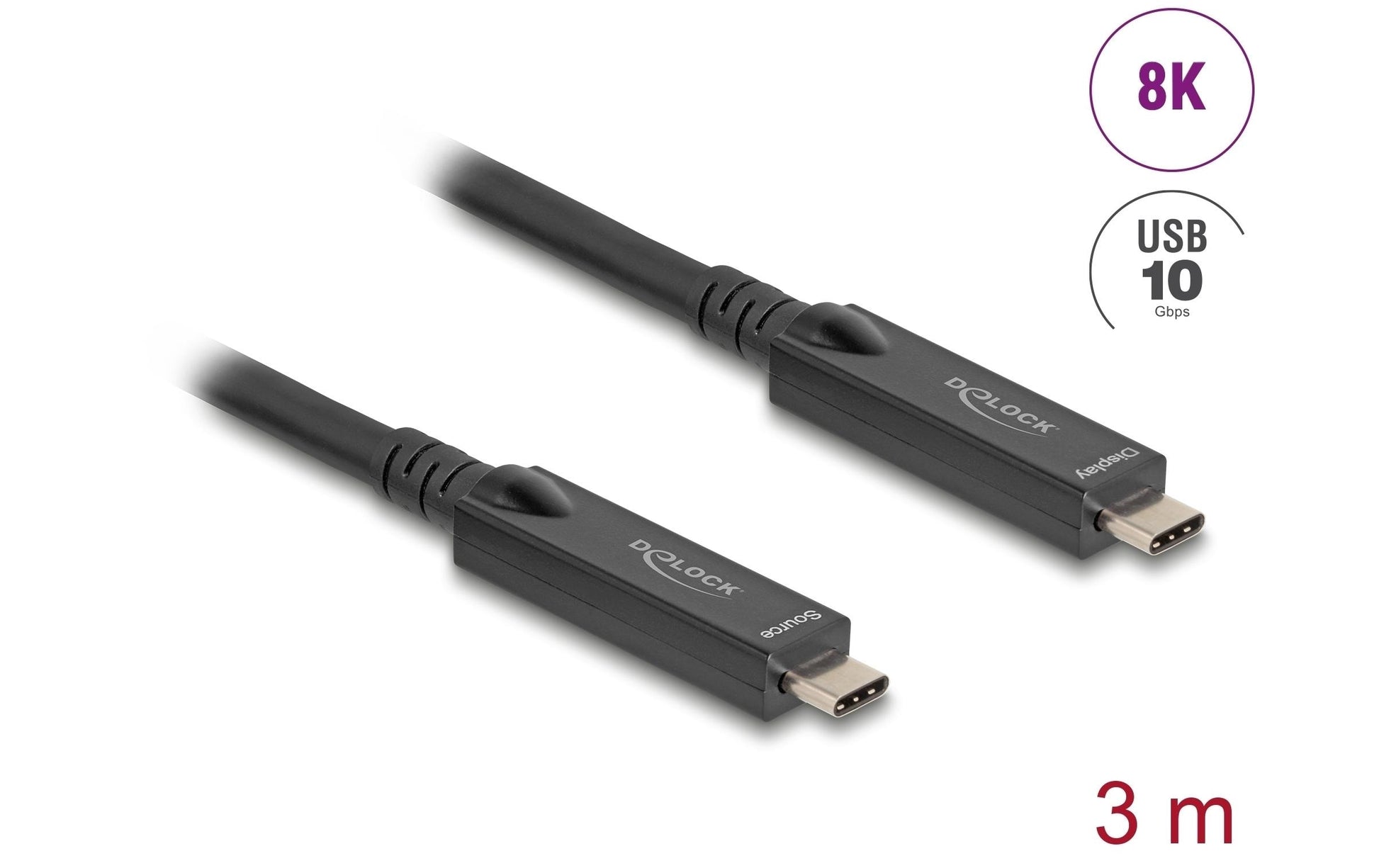 DeLOCK USB-Kabel, USB-C zu USB-C, 3 m, USB 3