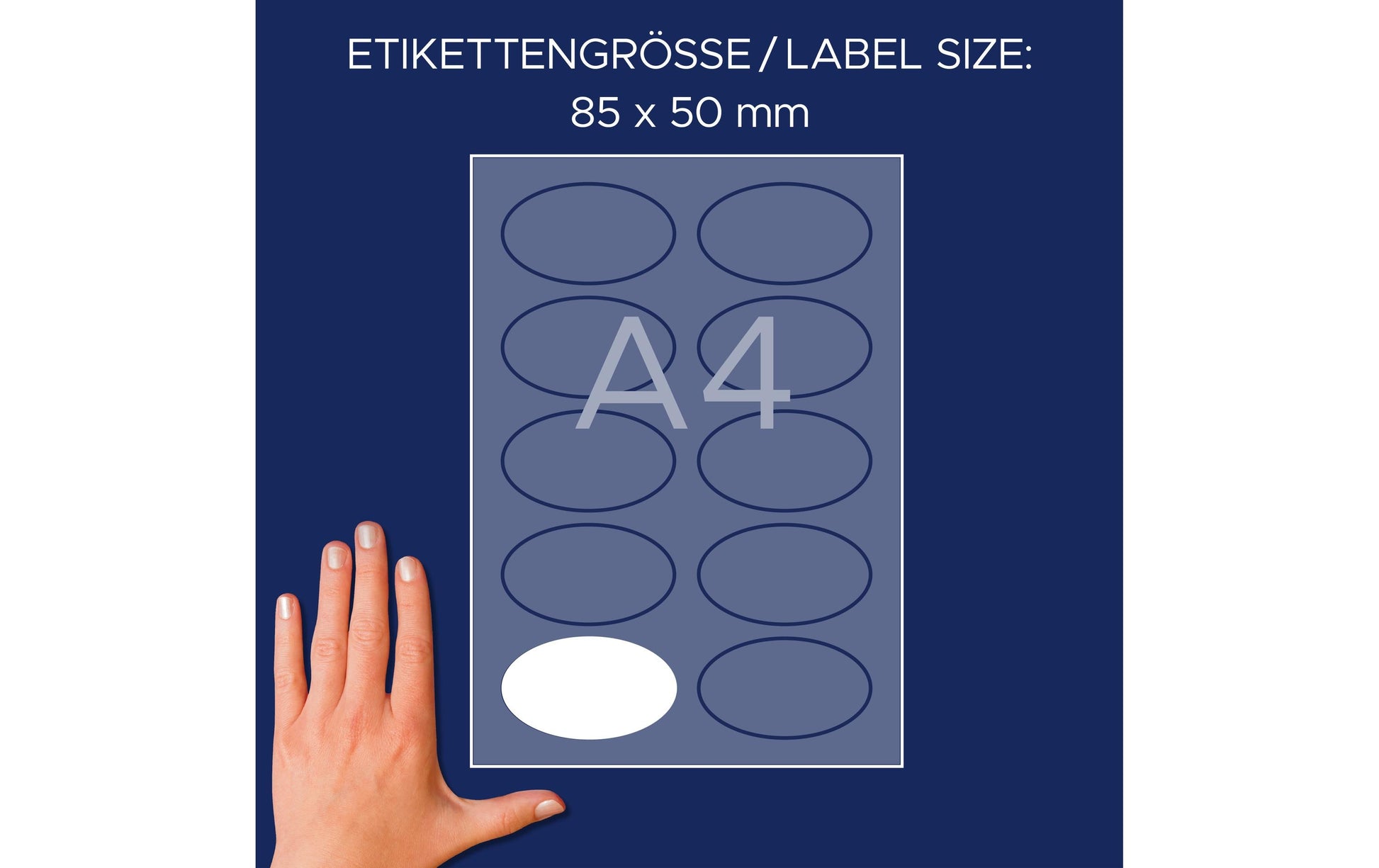 Avery Drucketiketten, 85 mm × 50 mm, weiss, Textil, selbstklebend, wiederablösbar, 200 Etiketten