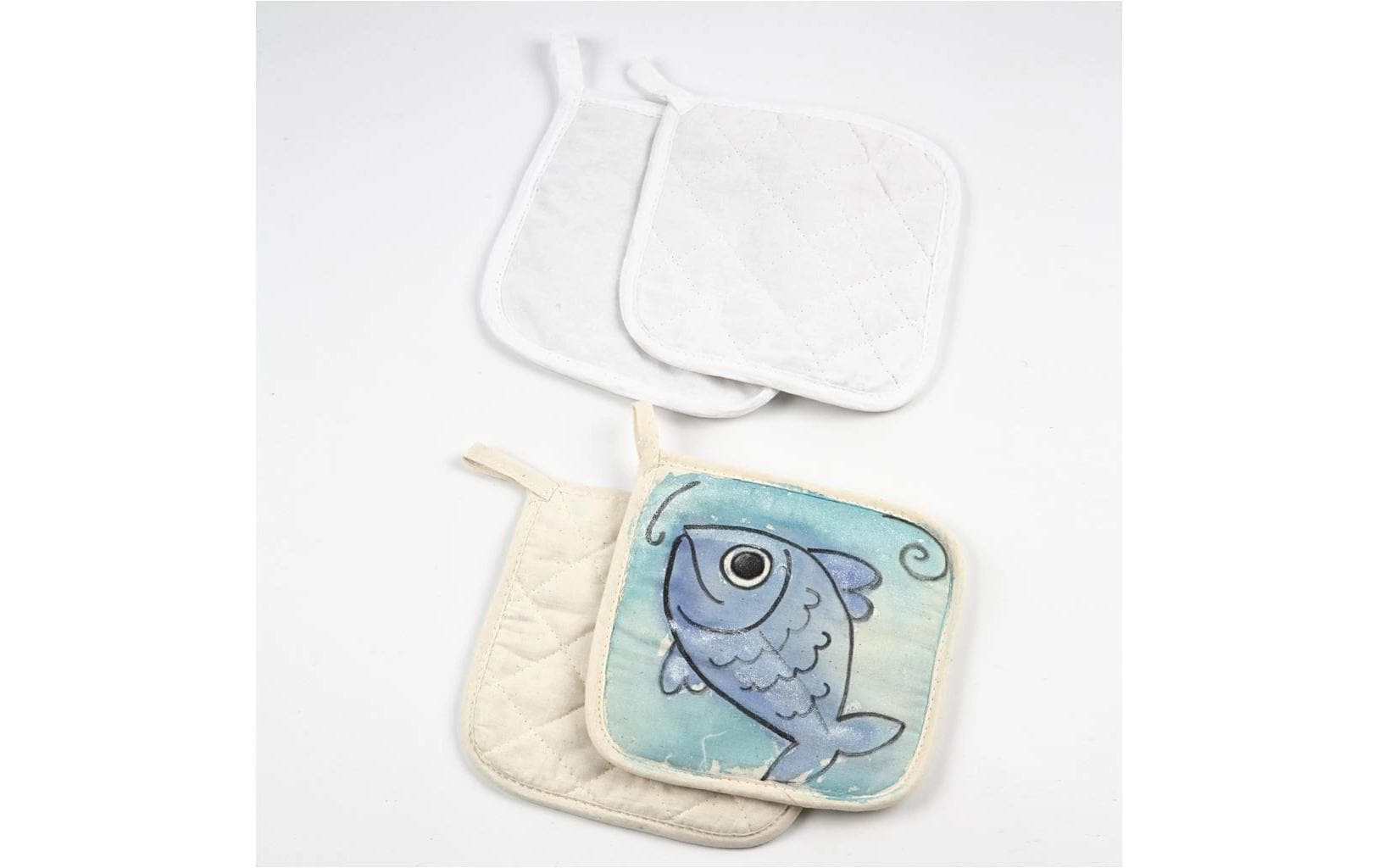 Creativ Company Topflappen 4 Stk., 20 × 20 cm, Baumwolle, natur