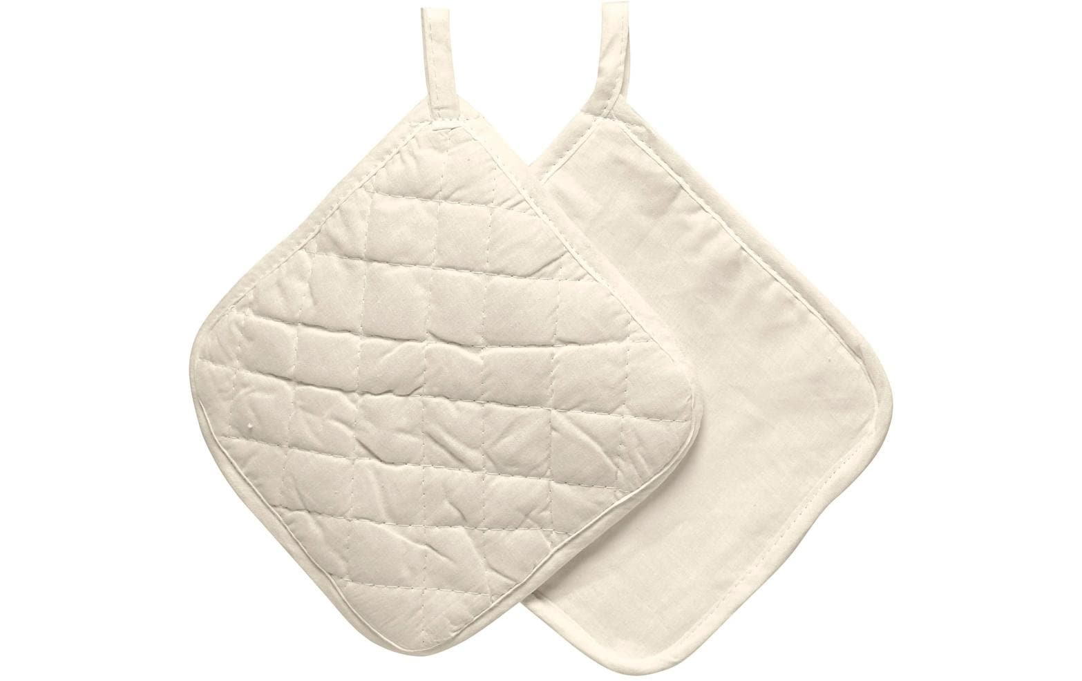 Creativ Company Topflappen 4 Stk., 20 × 20 cm, Baumwolle, natur