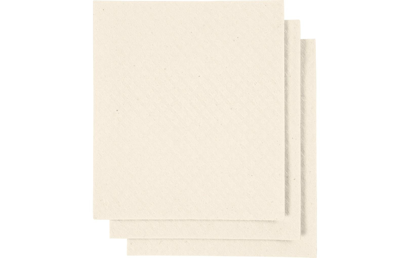 Creativ Company Geschirrtuch – nature – 17 × 19,5 cm – Celluloseacetat – 3er-Set