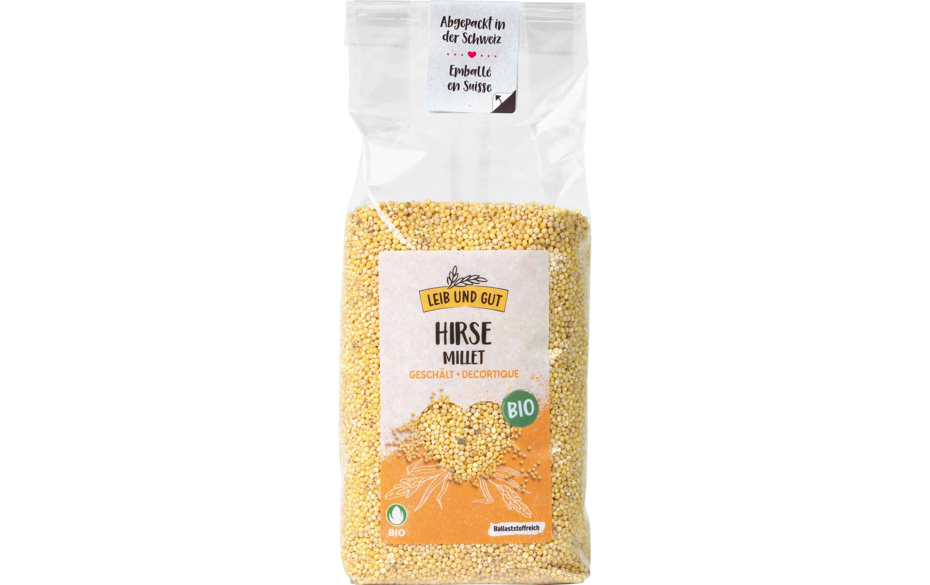 Leib und Gut Ganz geschälte Hirse – Bio – 500 g