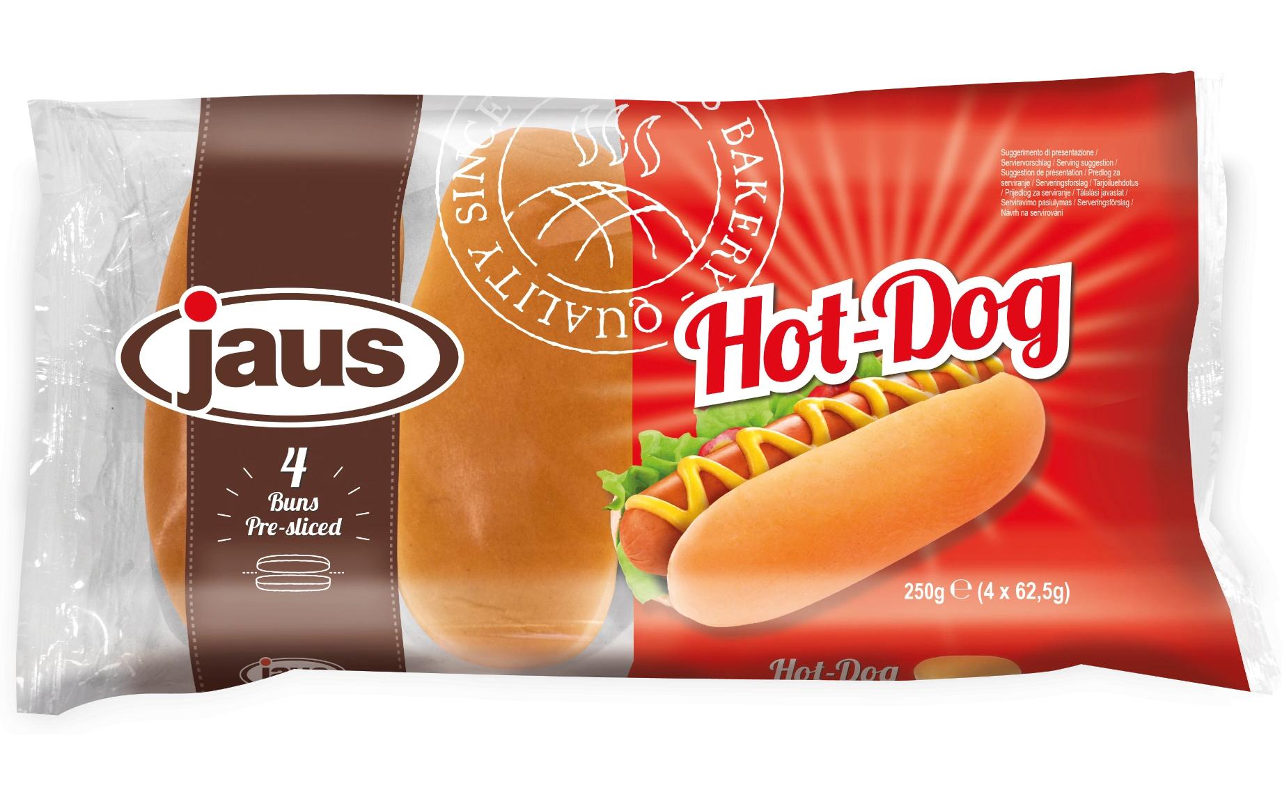 Jaus Daily Bread Hot Dog Brötchen, vorgeschnitten – 250 g