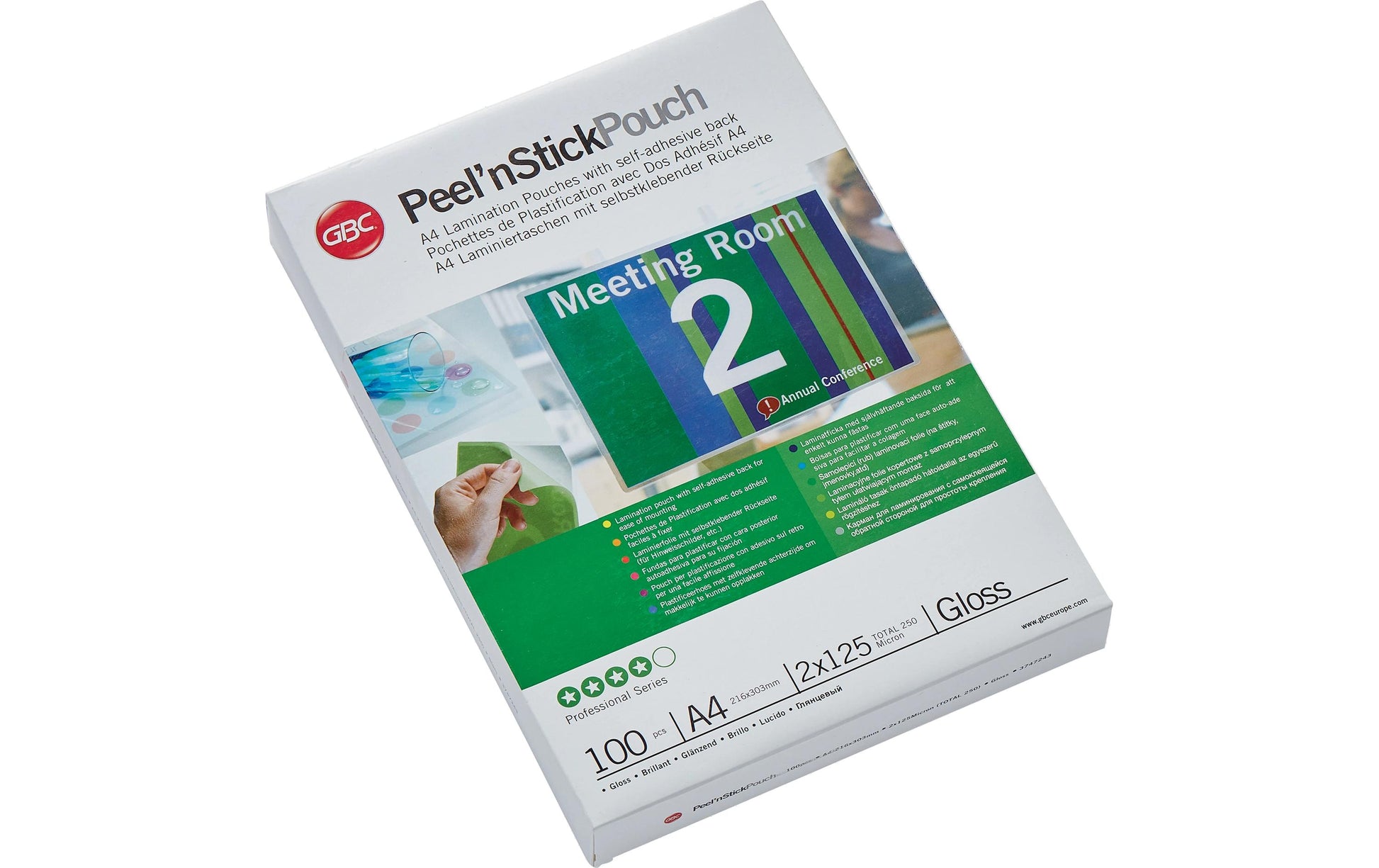 GBC Laminierfolien A4, glänzend – 125 µm, 216 × 303 mm, 100 Stk.