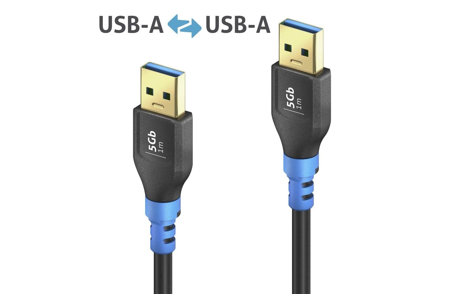 PureLink USB-Kabel, USB-A zu USB-A, 2 m, USB 3, Lade-/Datenkabel
