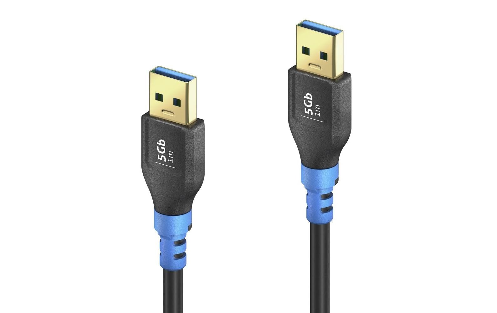 PureLink USB-Kabel, USB-A zu USB-A, 1,5 m, USB 3, Lade-/Datenkabel, FlexInstall