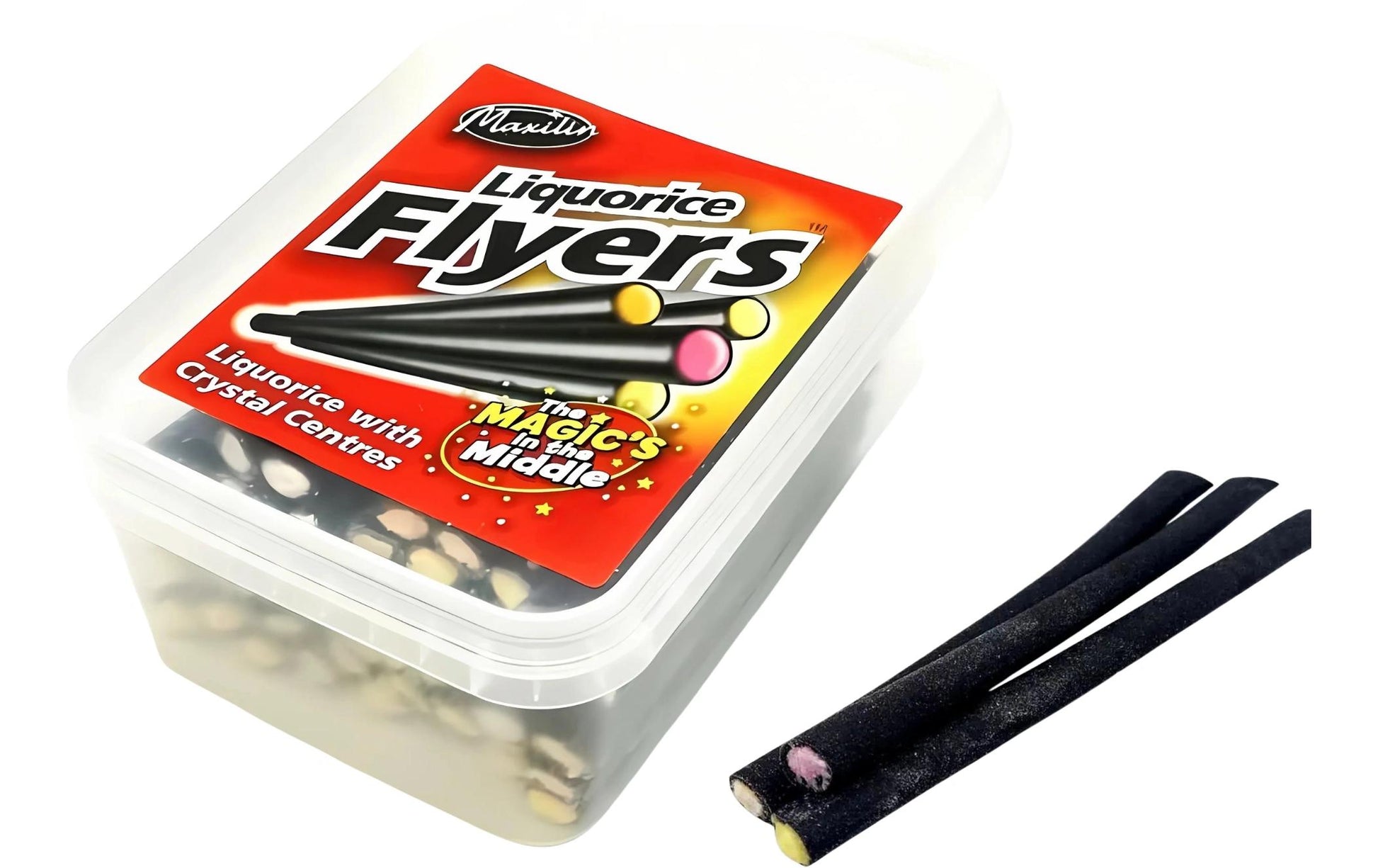 Maxilin Giant Flyers Sticks Gummibonbons – 3-fach sortiert – 600 g