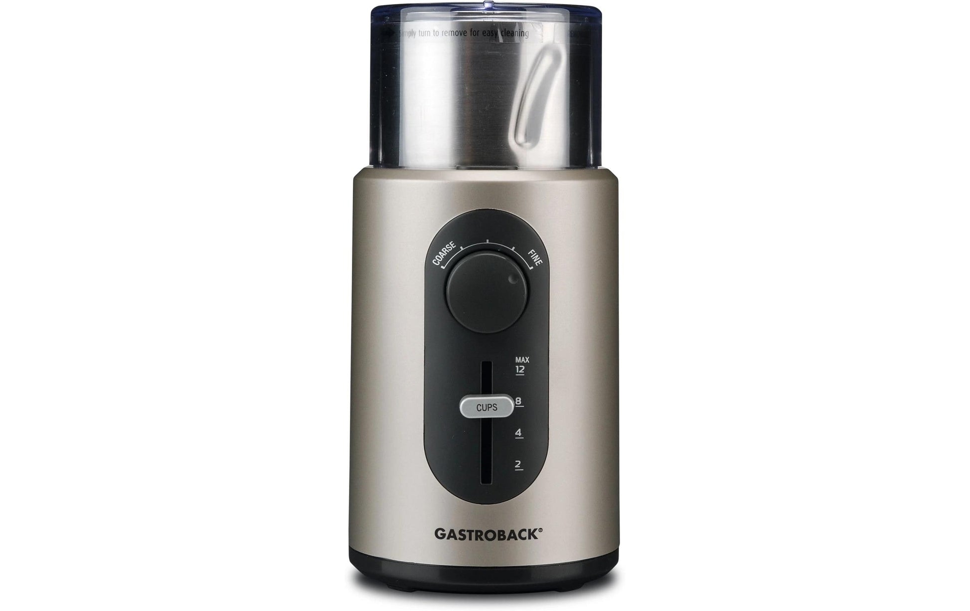 Gastroback Kaffeemühle Grinder Basic – 90 g, Schlagmesser, 200 W – schwarz/edelstahl