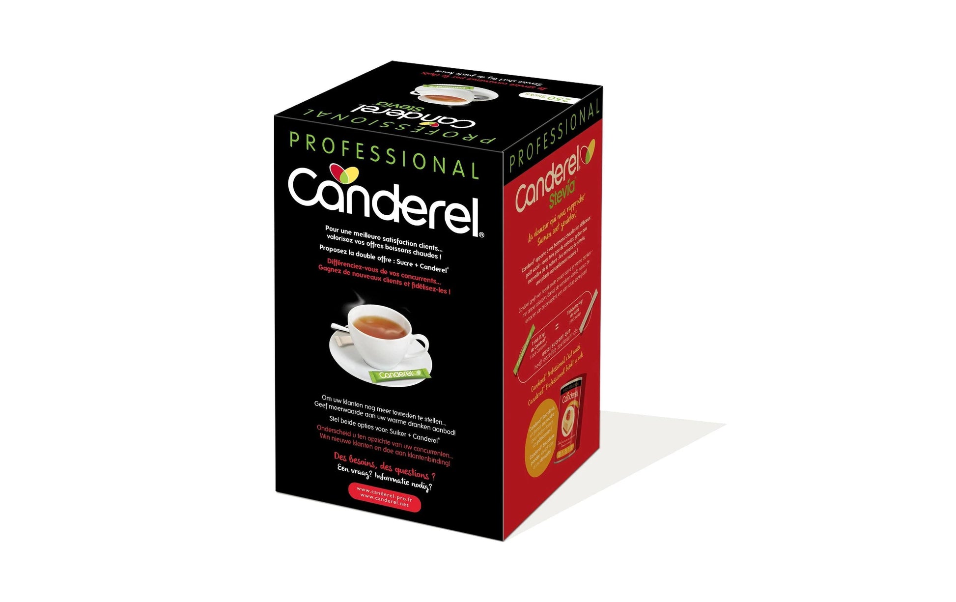 Canderel Stevia-Sachets, Spender – 250 Sachets