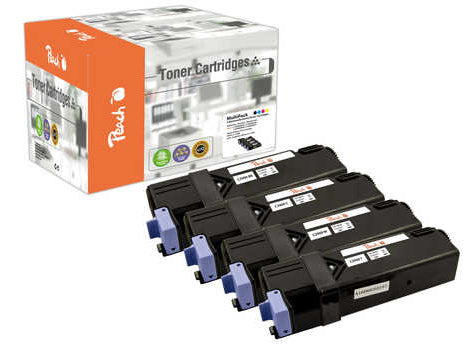 Peach Toner-Multipack – BK/C/M/Y, BK 3000, C/M/Y 2500 Seiten – für Epson Aculaser C2900/CX29 und andere