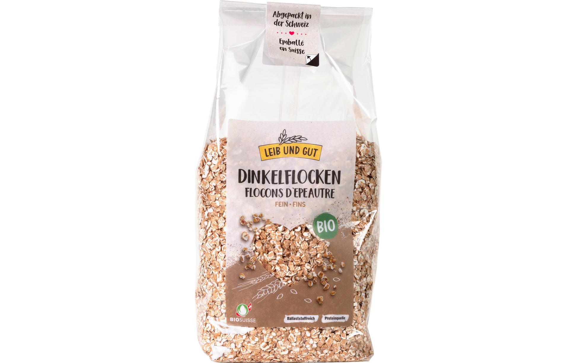 Leib und Gut Feine Dinkelflocken – Bio, laktosefrei – 450 g