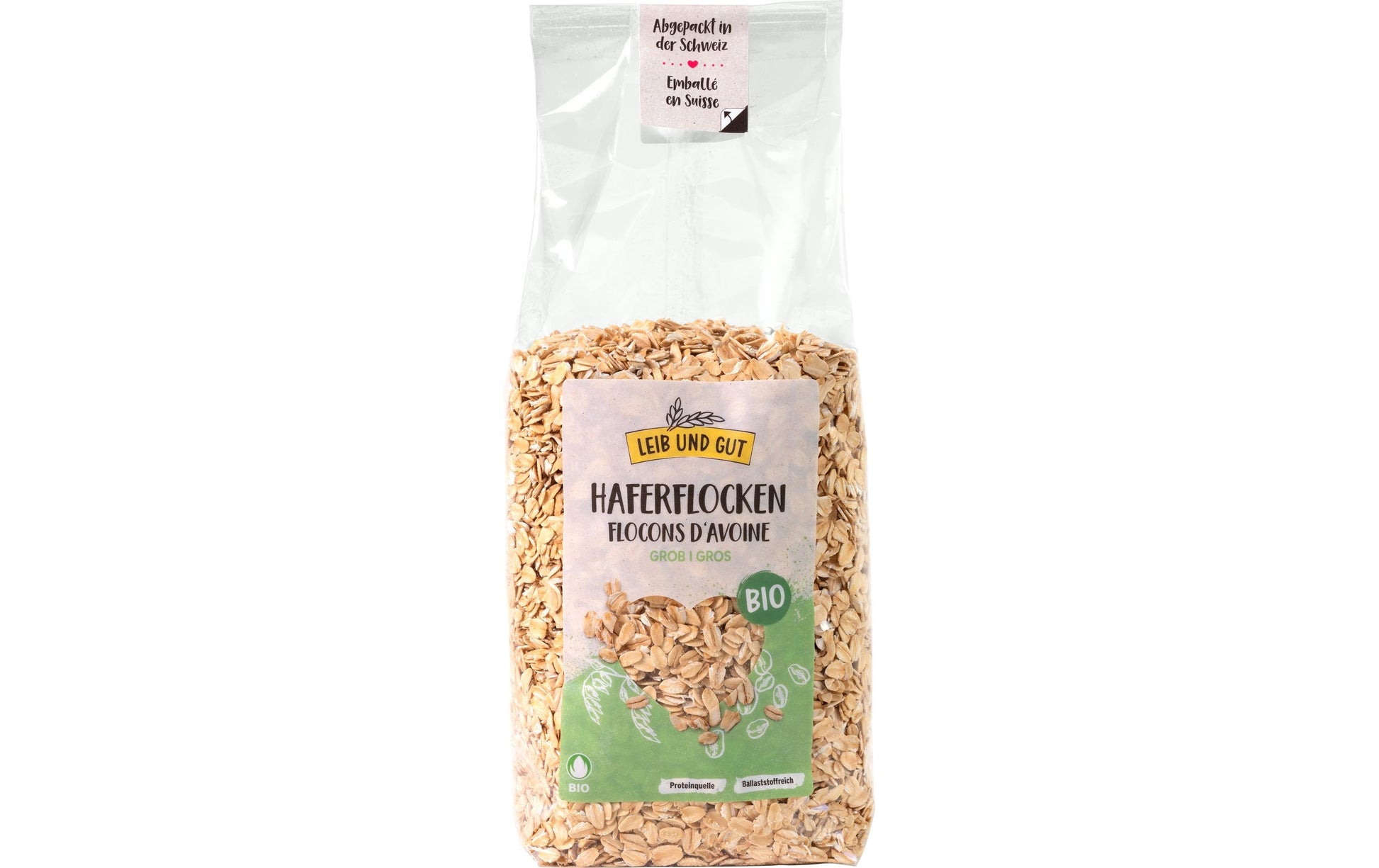 Leib und Gut Haferflocken grob – Bio – 500 g