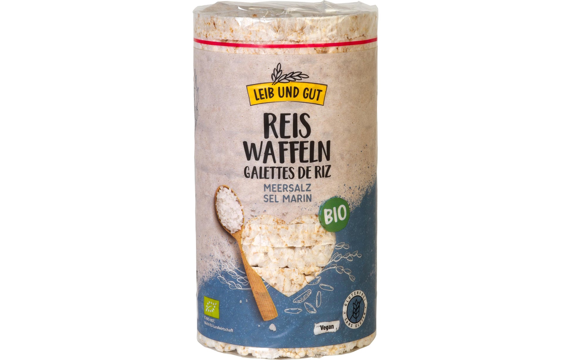 Leib und Gut Reiswaffeln – Meersalz, Bio – 100 g