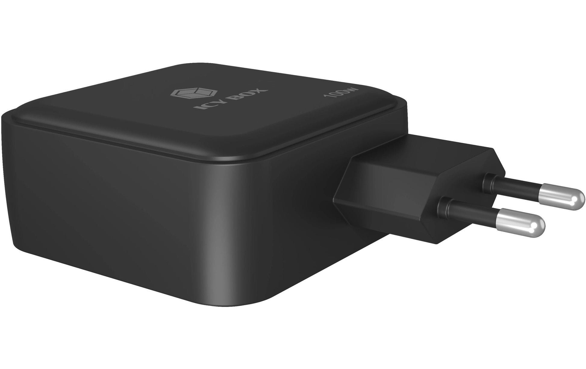 RaidSonic IB-PS1040-PD USB-Desktop-Ladegerät 100 W – USB-C×3, USB-A×1 – PD, GaN – Schwarz