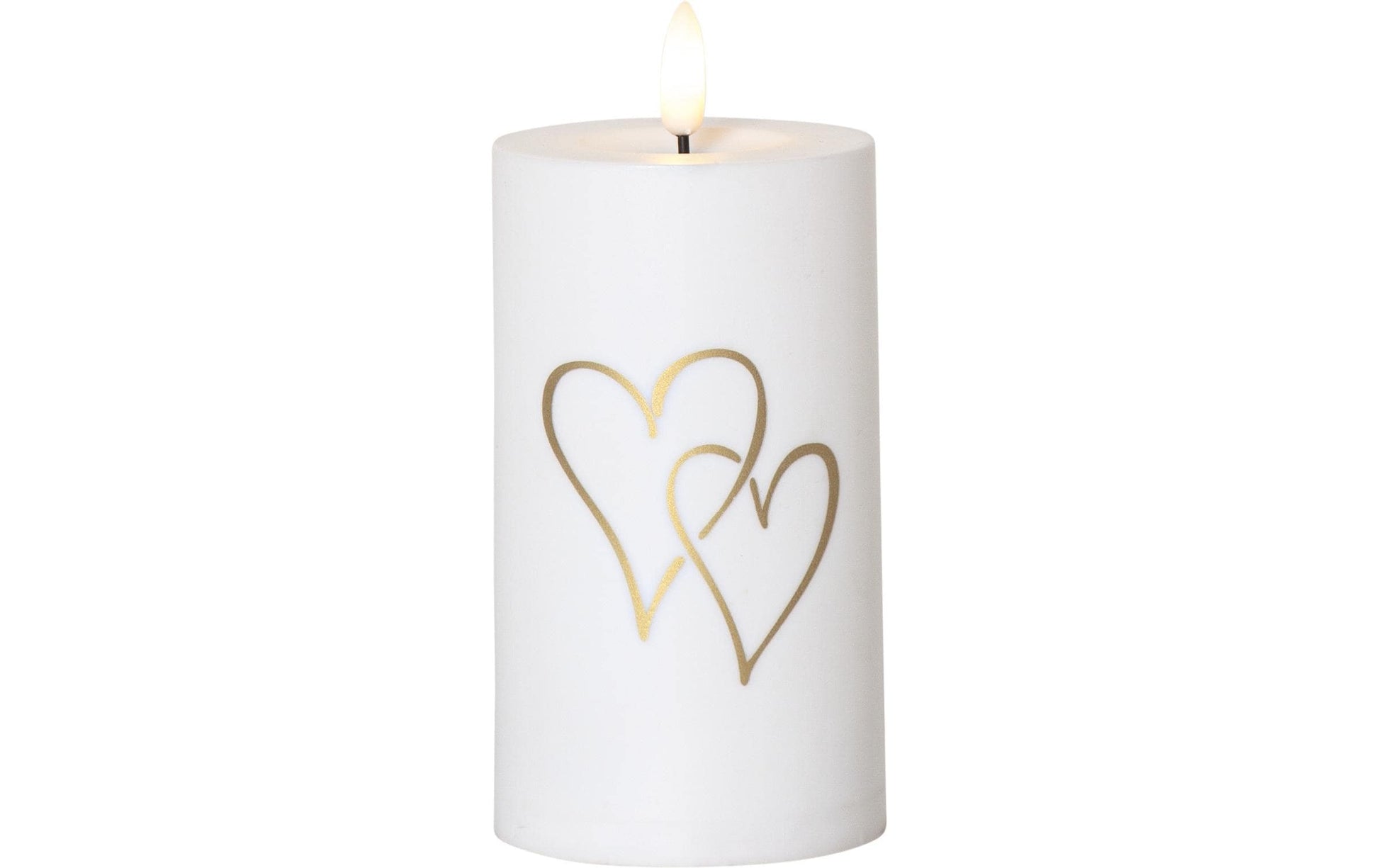 Star Trading LED-Memorialkerze – Ø 7 × 14 cm – Kunststoff, weiss