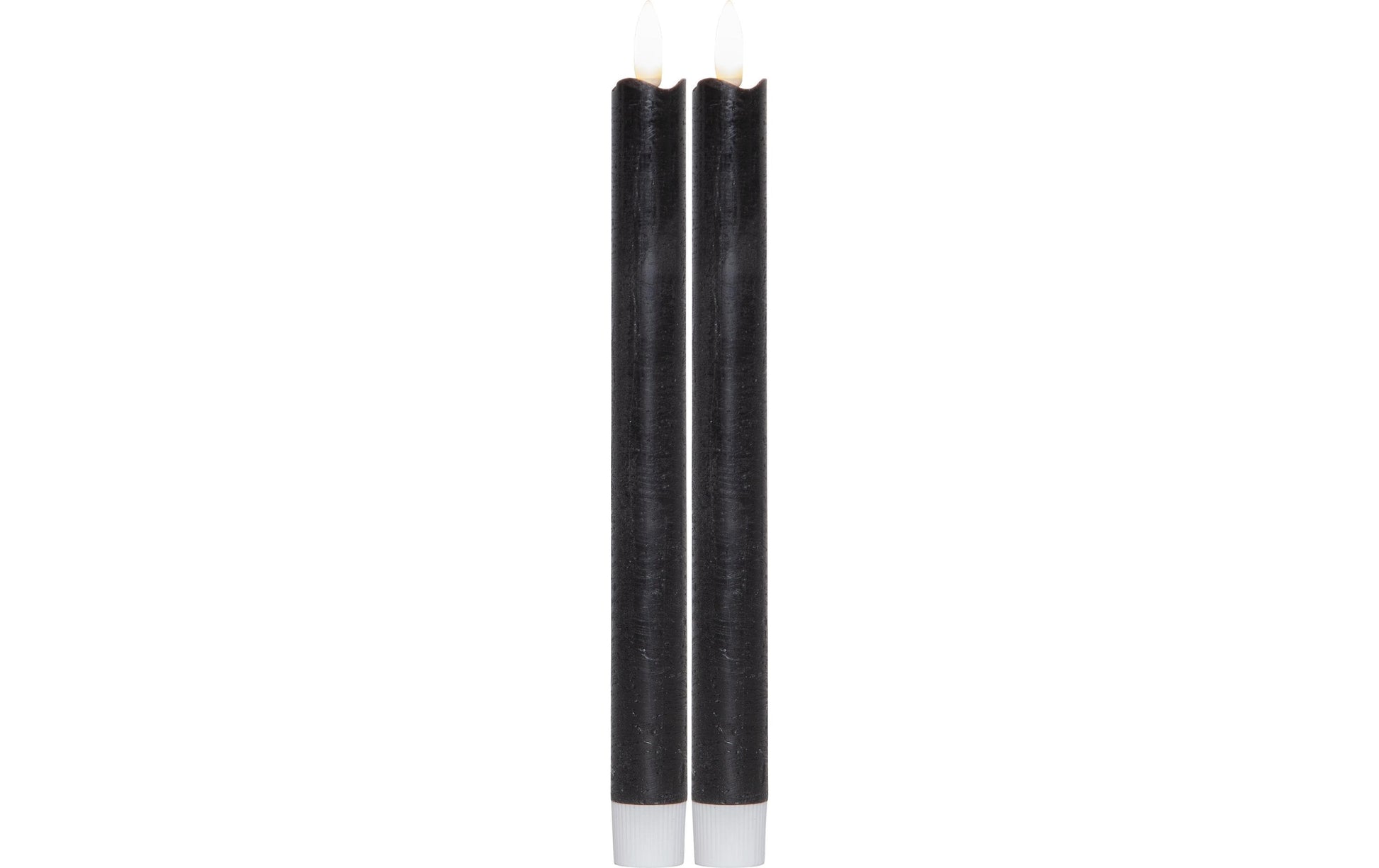 Star Trading LED Dinnerkerze – Ø 2,1 × 25 cm – Schwarz, 2-teilig, Timer