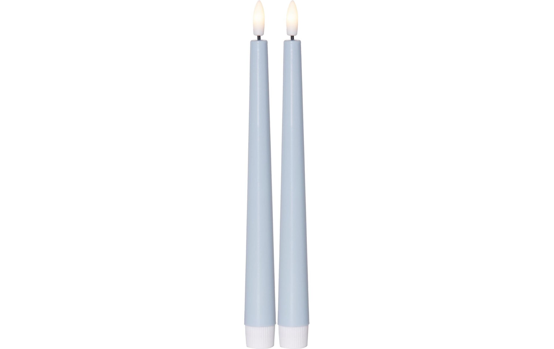 Star Trading LED-Teelicht 060-25 – 2er Pack, Ø 2,3 × 26 cm, warmweiss, blau, Timer, batteriebetrieben