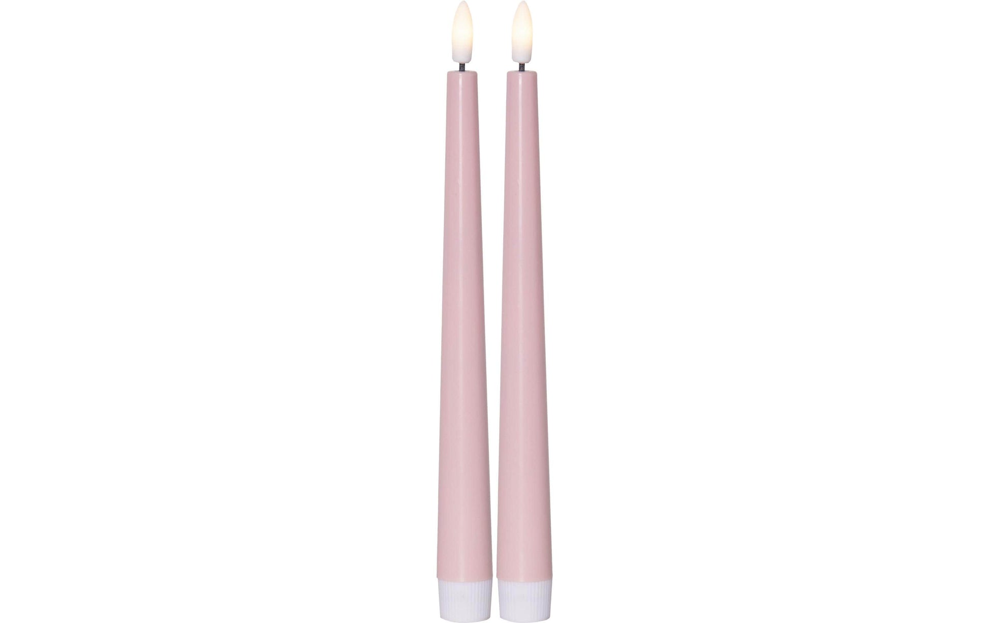 Star Trading LED-Teelicht – 2er Pack, Ø 2,3 × 26 cm, Warmweiss, Rosa, Timer, Batteriebetrieb