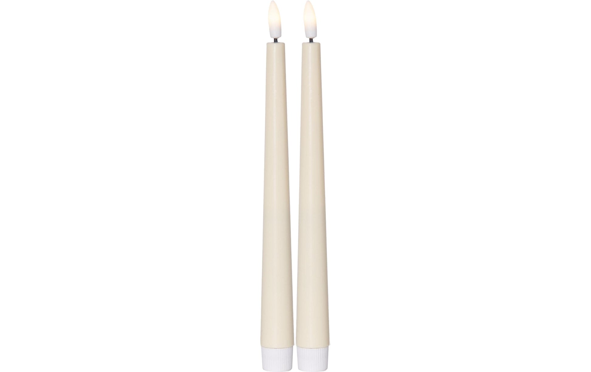 Star Trading LED-Dinnerkerze – 26 cm – gelb, 2-teilig – batteriebetrieben, Timer