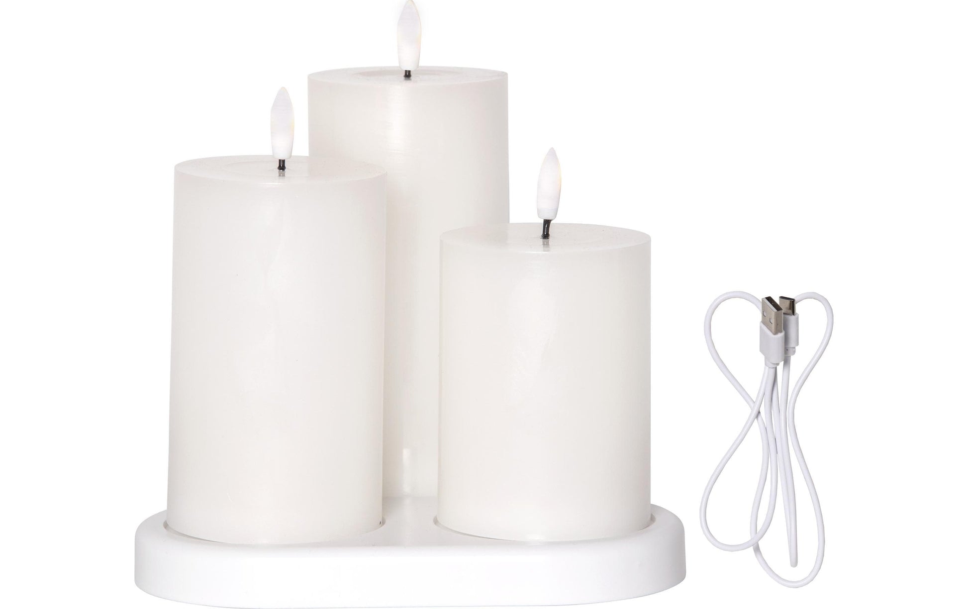 Star Trading LED-Teelicht – 2er Pack, 15 cm, 0,01 W, Warmweiss, Weiss, Timer