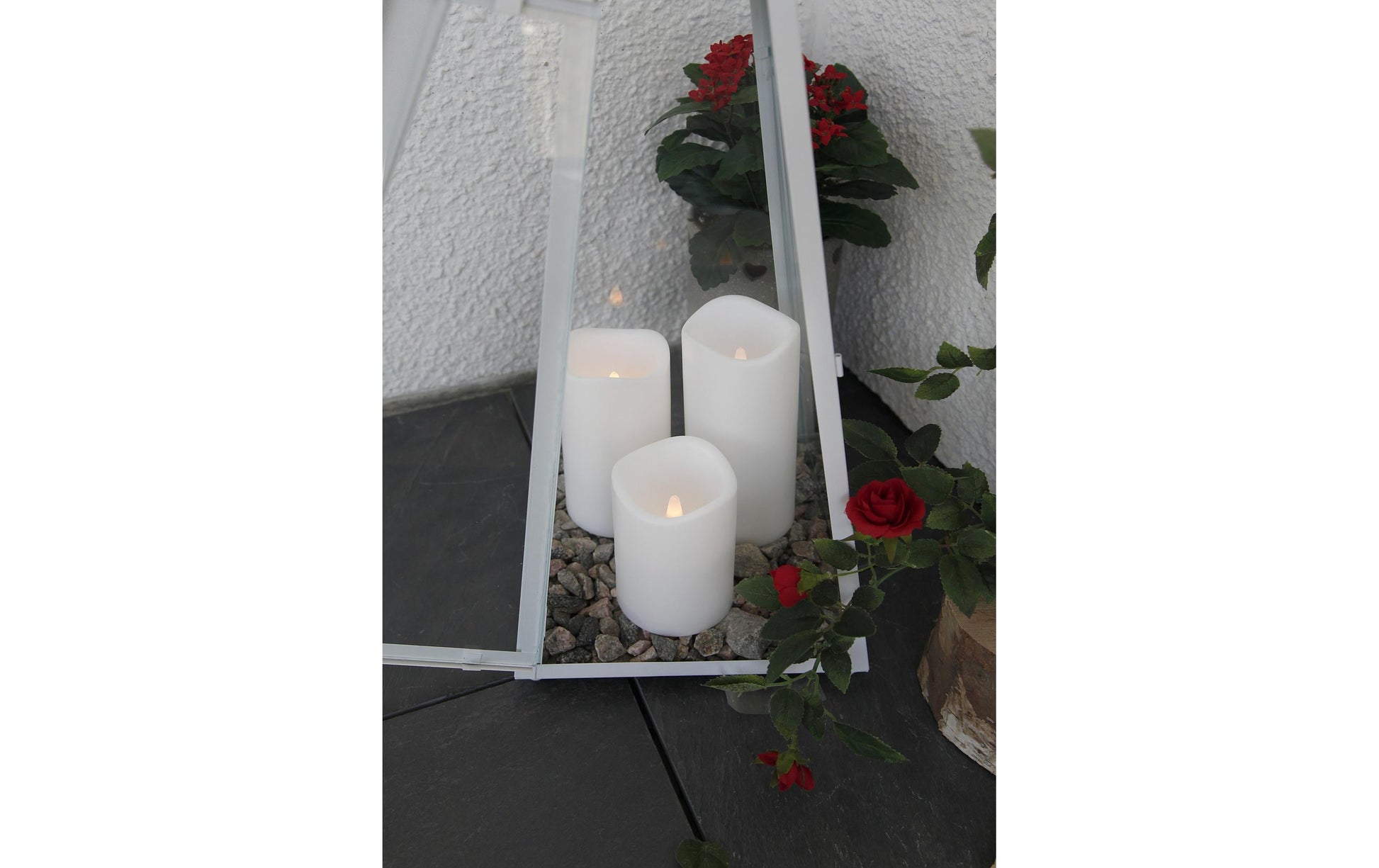 Star Trading LED-Säulenkerze – Ø 7,5 × 18 cm – weiss, 3-teilig, Timerfunktion